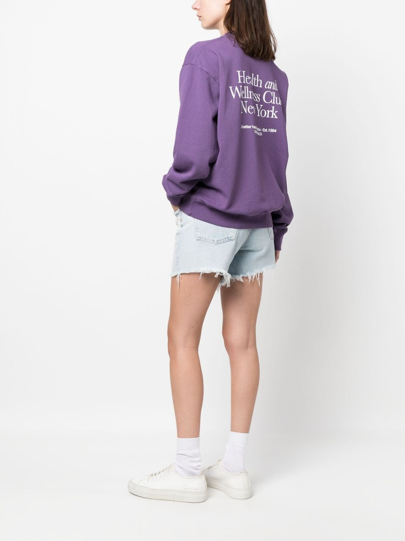 Sporty & Rich logo-print cotton sweatshirt outlook