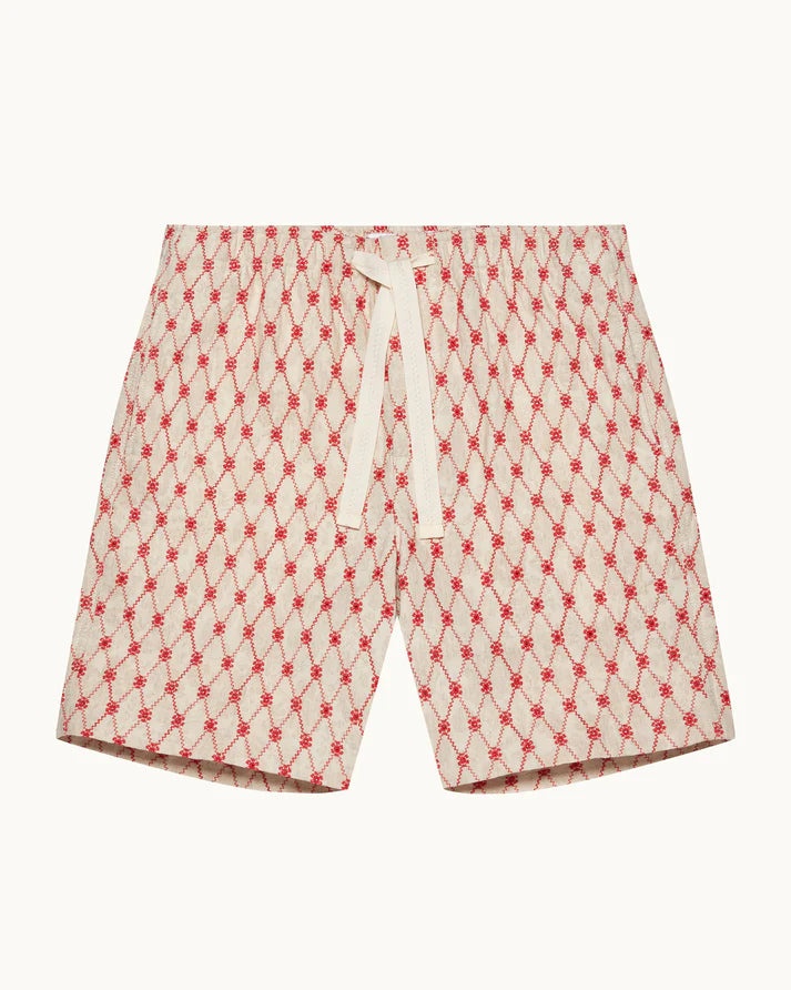 Alex Shorts Lattice Summer Red-White Sand - 1