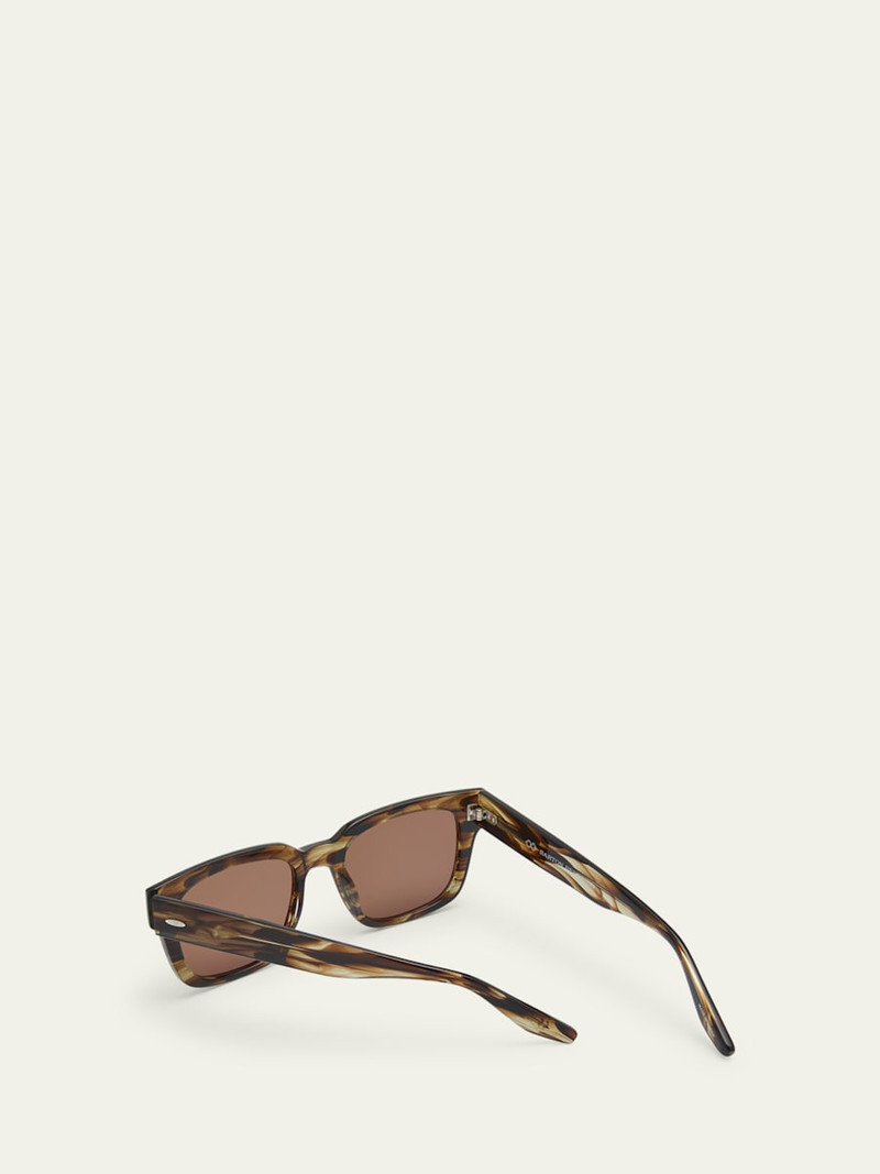 BARTON PERREIRA Men's Zander Plastic Rectangle Sunglasses outlook