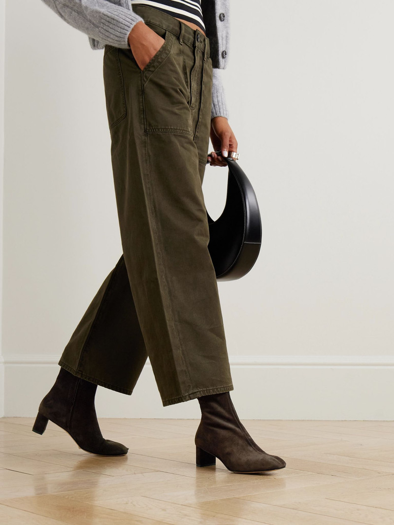 Aeyde Millie suede ankle boots Dark brown outlook