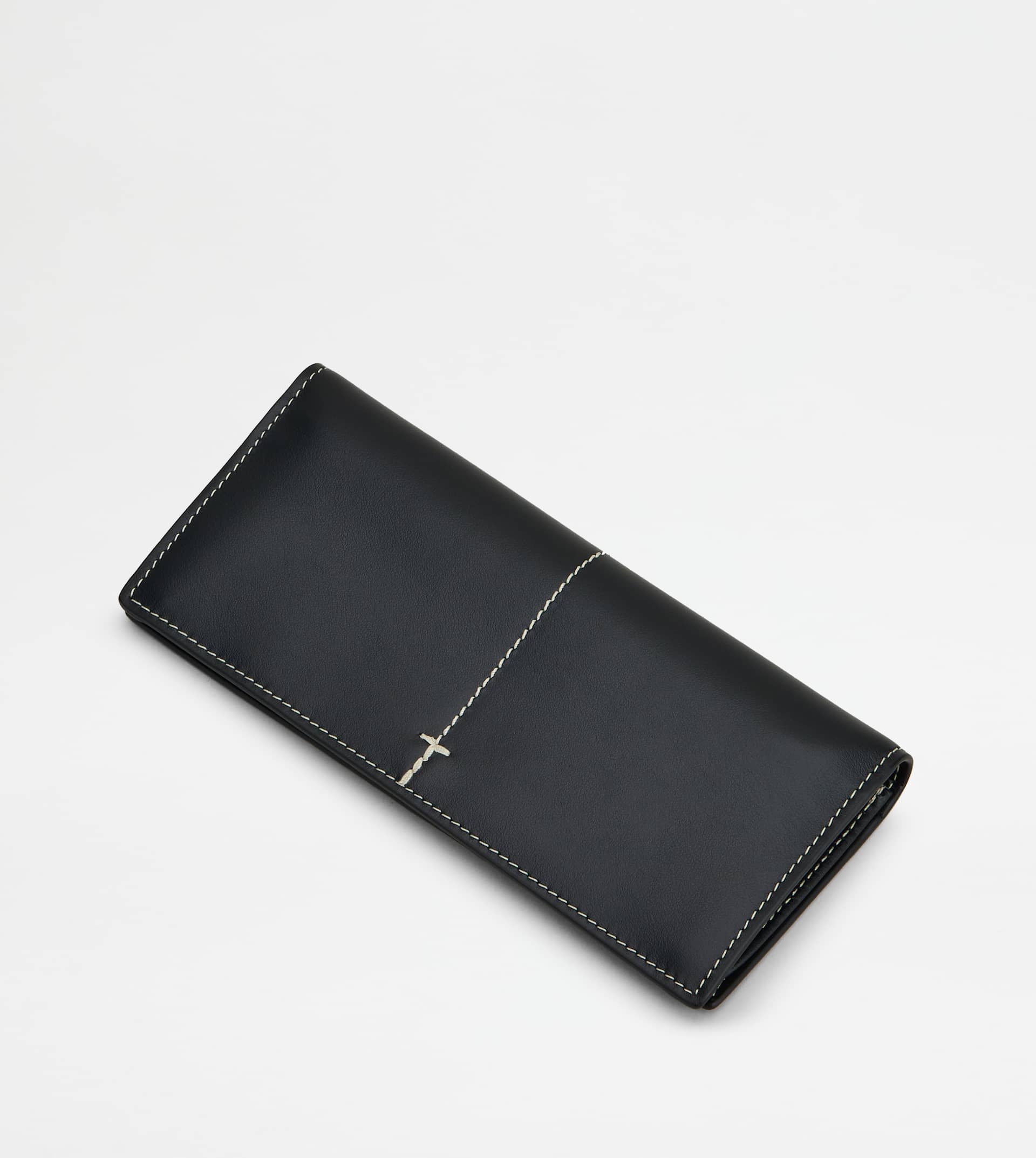 VERTICAL WALLET IN LEATHER - BLACK - 4