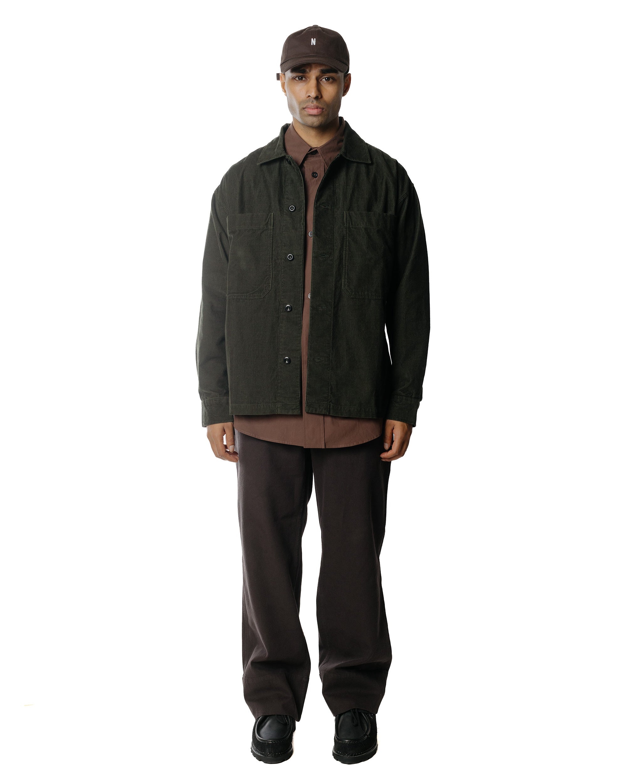 Oversized Dress Shirt Matt Cotton Poplin Teak - 2