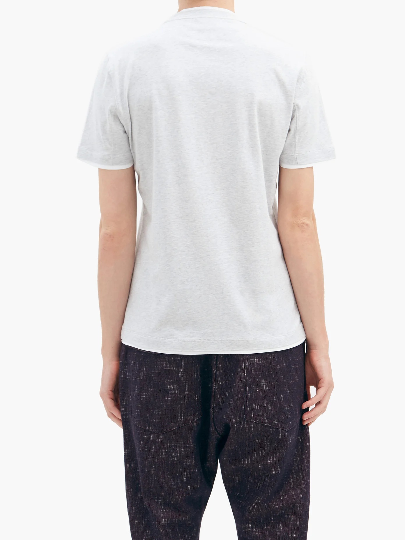 Double-edged cotton-jersey T-shirt - 5