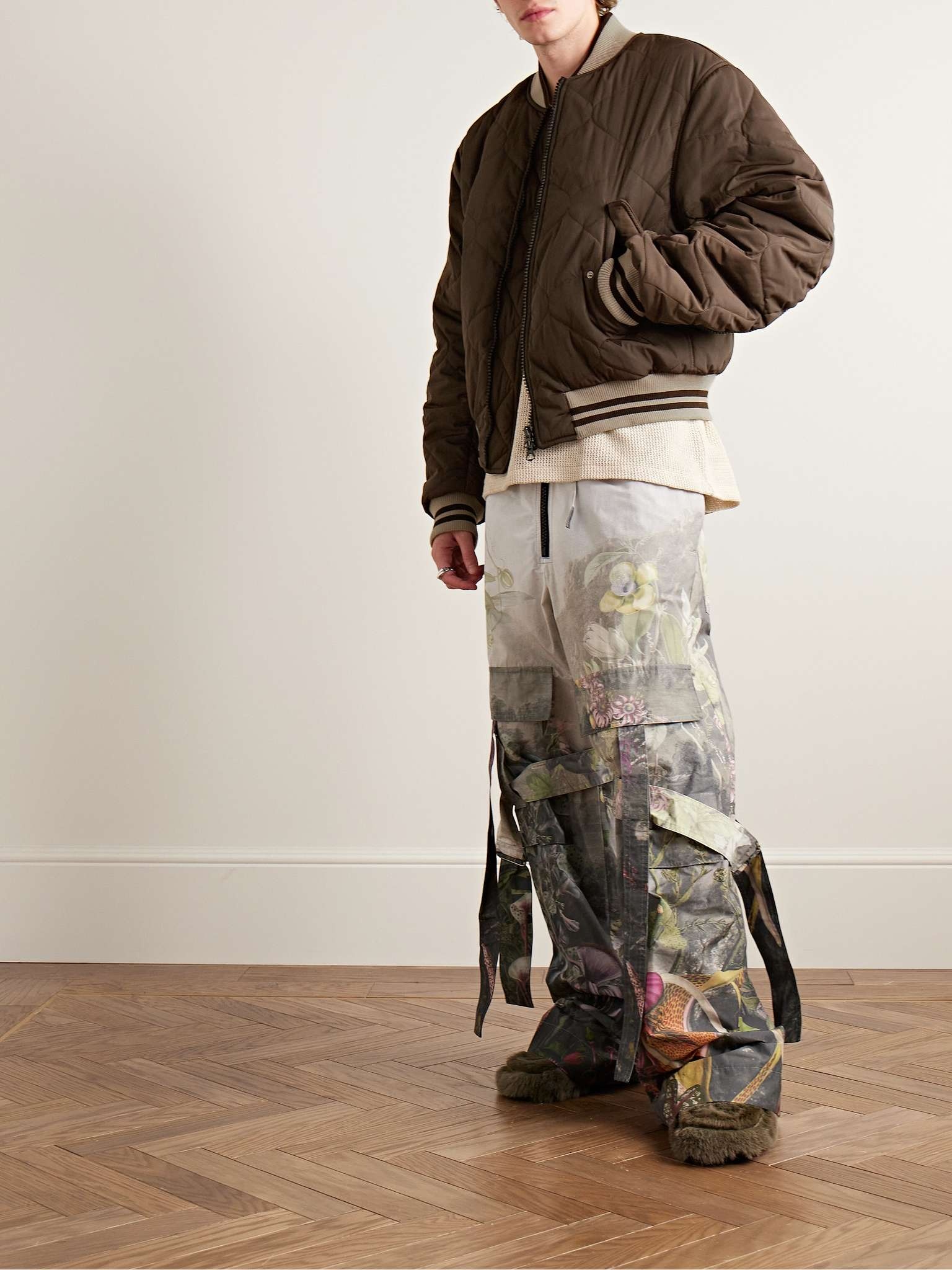 Dries Van Noten Padded Quilted Shell Bomber Jacket | REVERSIBLE