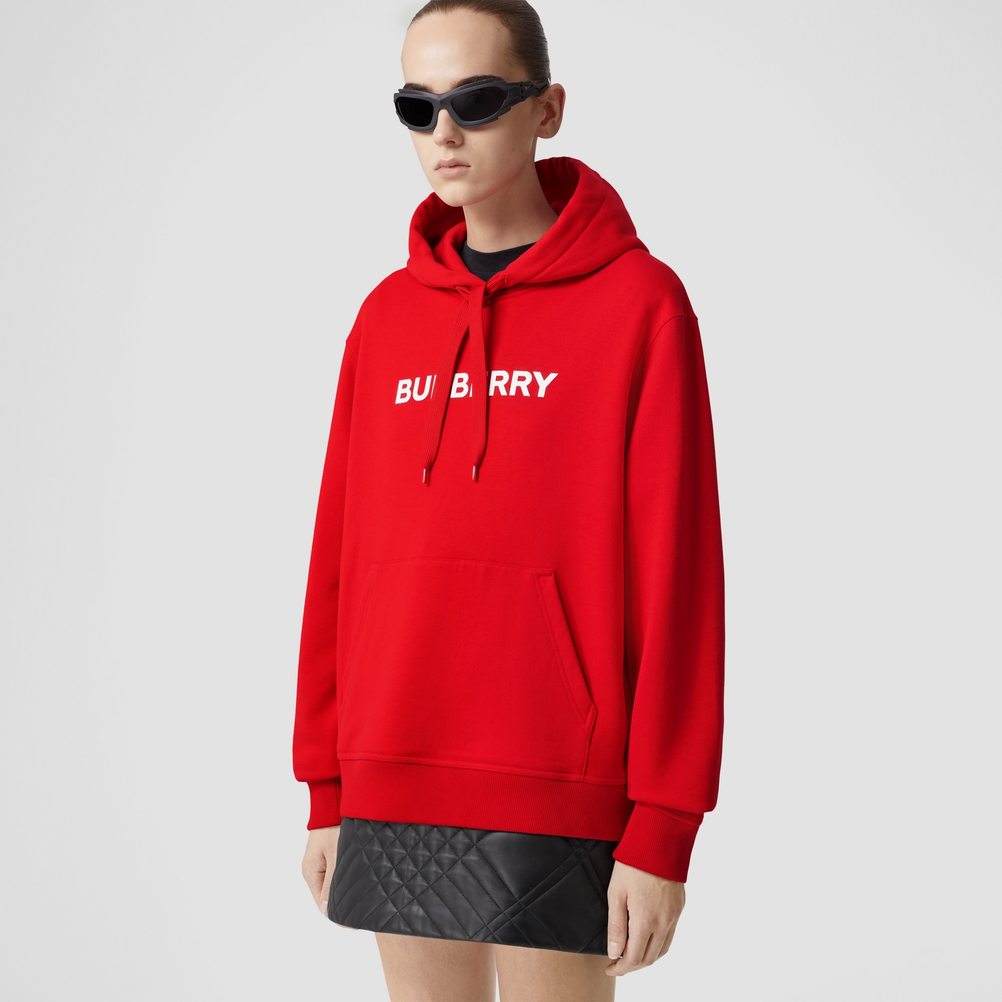 Logo Print Cotton Hoodie - 4