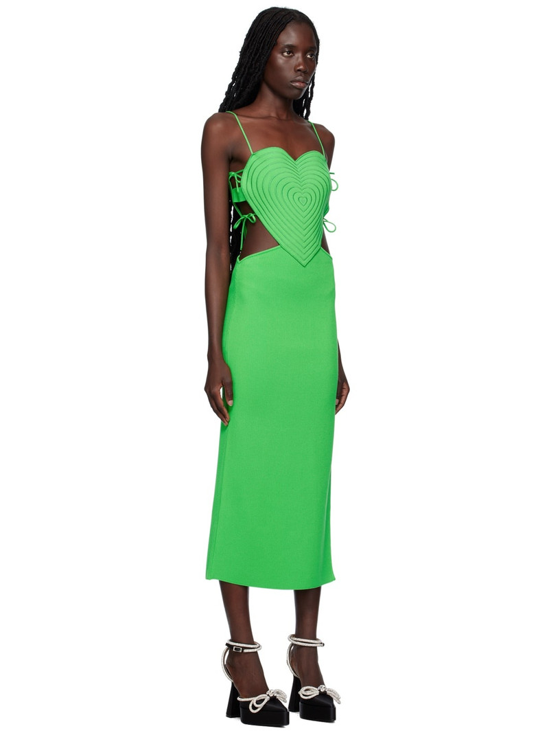 MACH & MACH Green Heart Midi Dress outlook