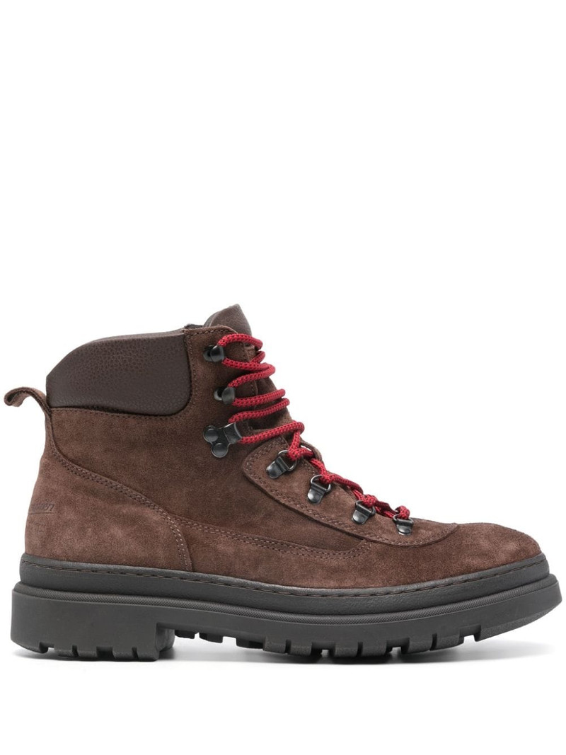 lace-up suede boots 1