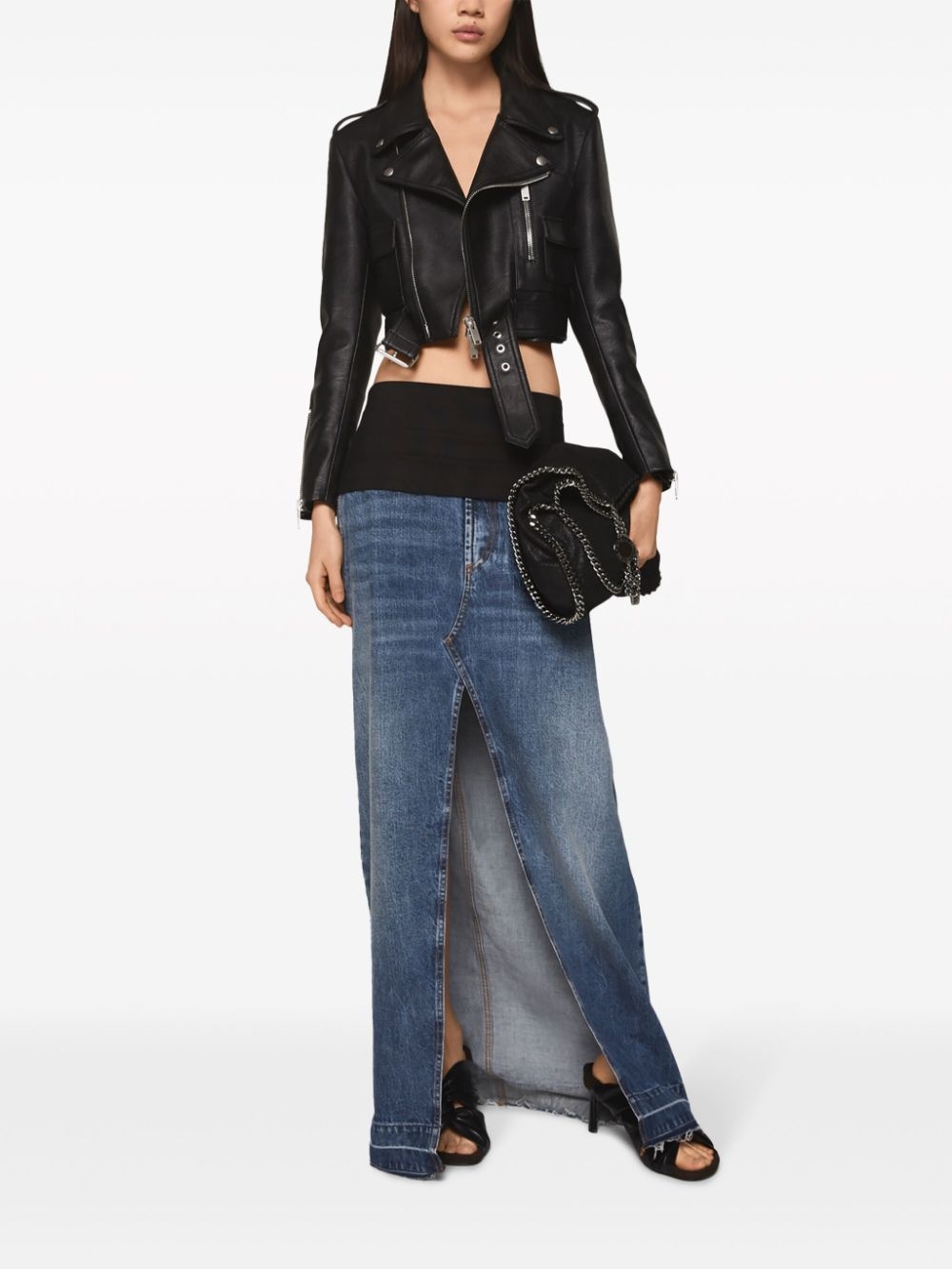 denim maxi skirt - 2