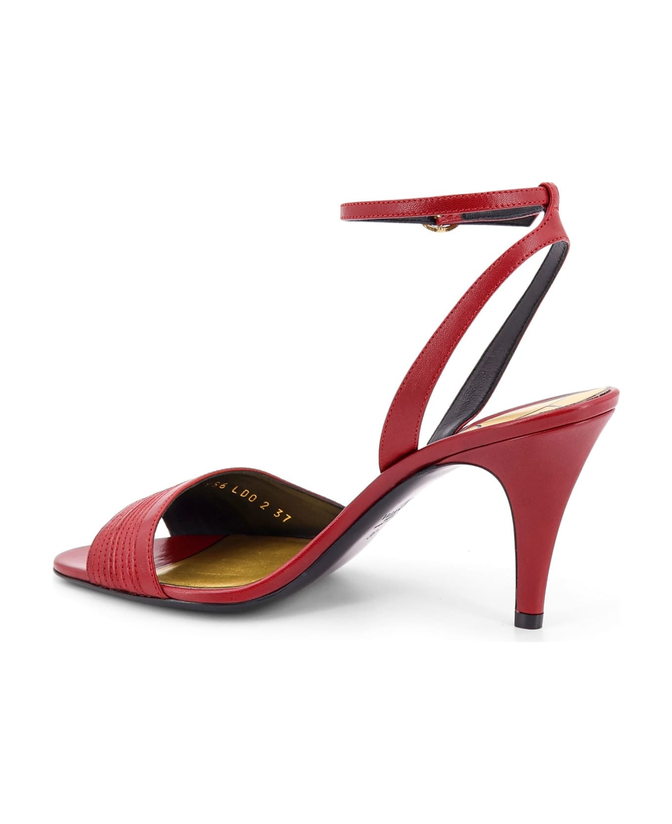 Red Leather Ladycrush Sandals - 3