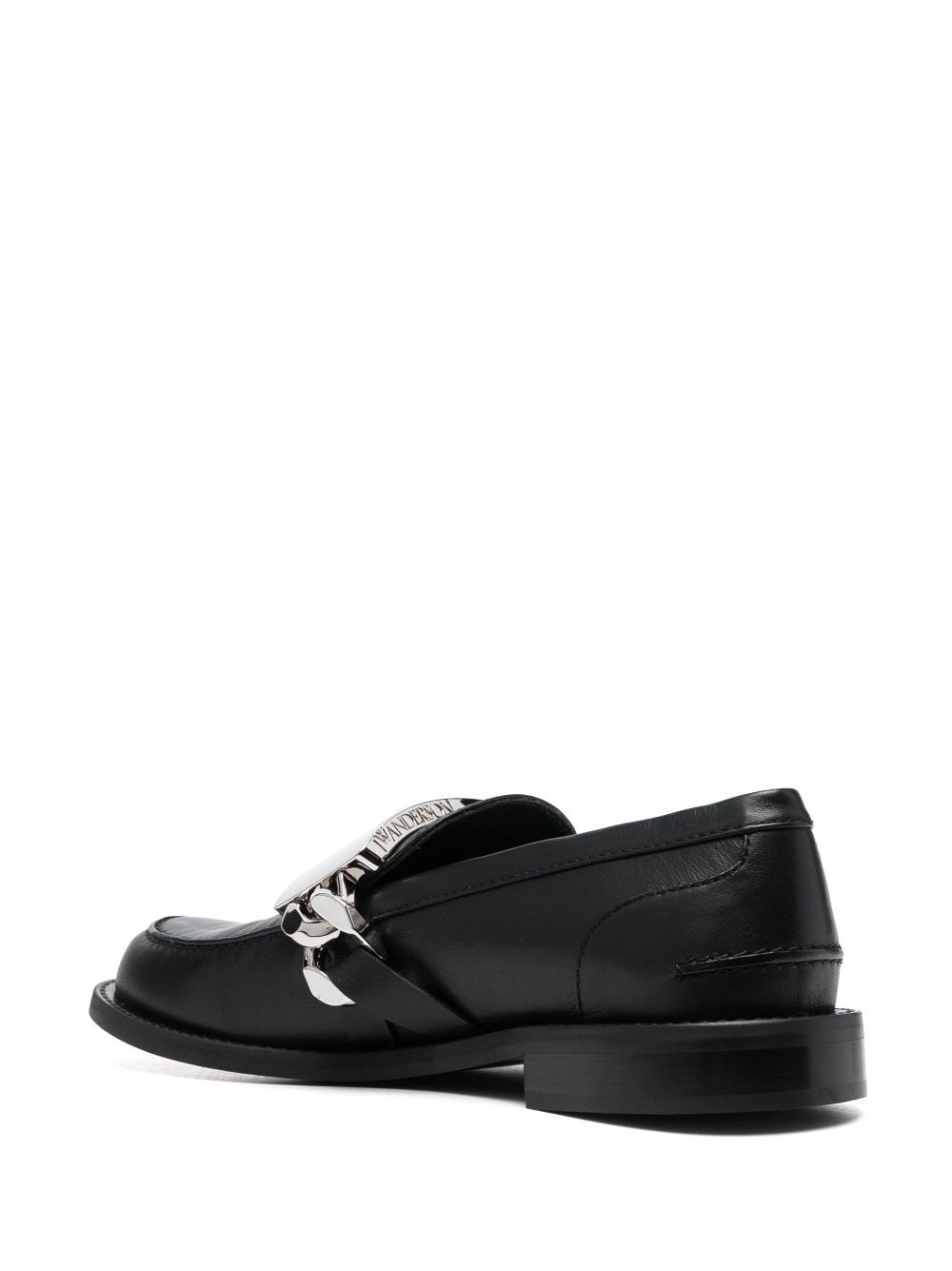 chain-detail leather loafers - 3