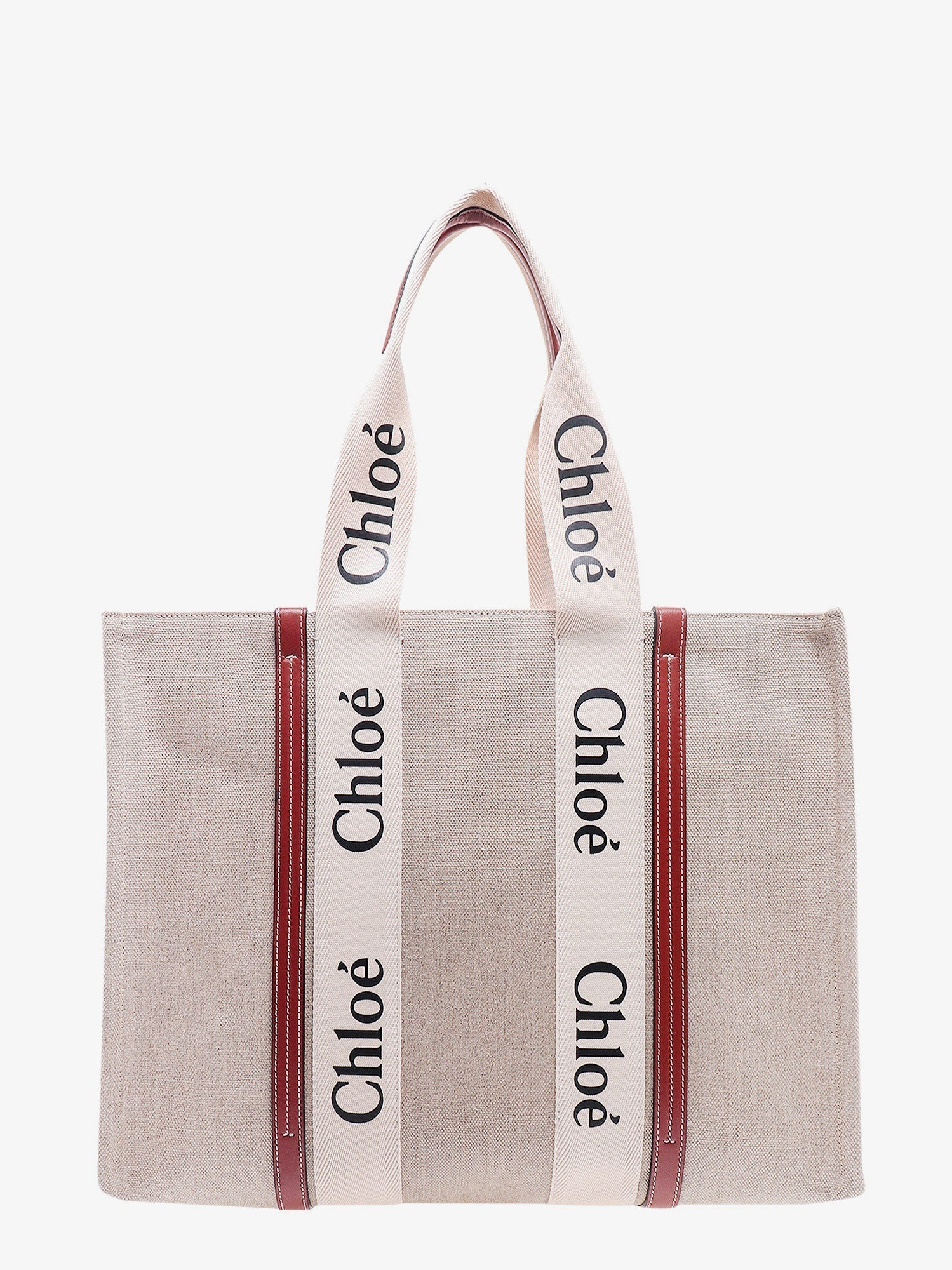 Chloe' Women Linen Shoulder Bag With Logo Print. This Bag Is Made With Lower Environmental Impact Ma - 2