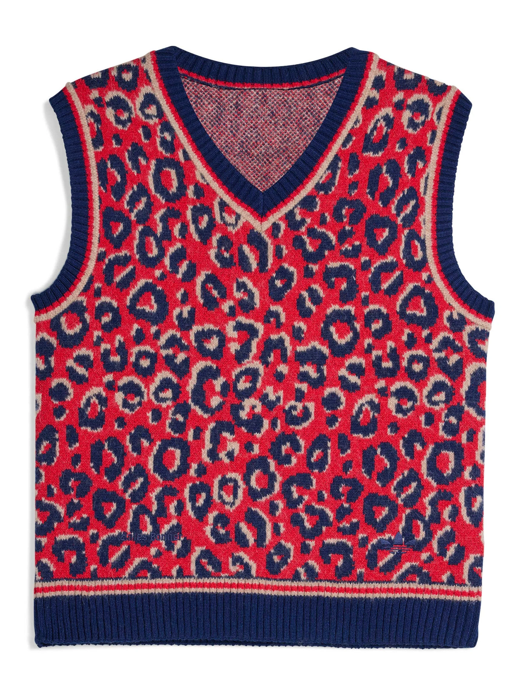 WB KNIT VEST - NAVY BLUE / MAGENTA BEIGE / BETSCA - 1