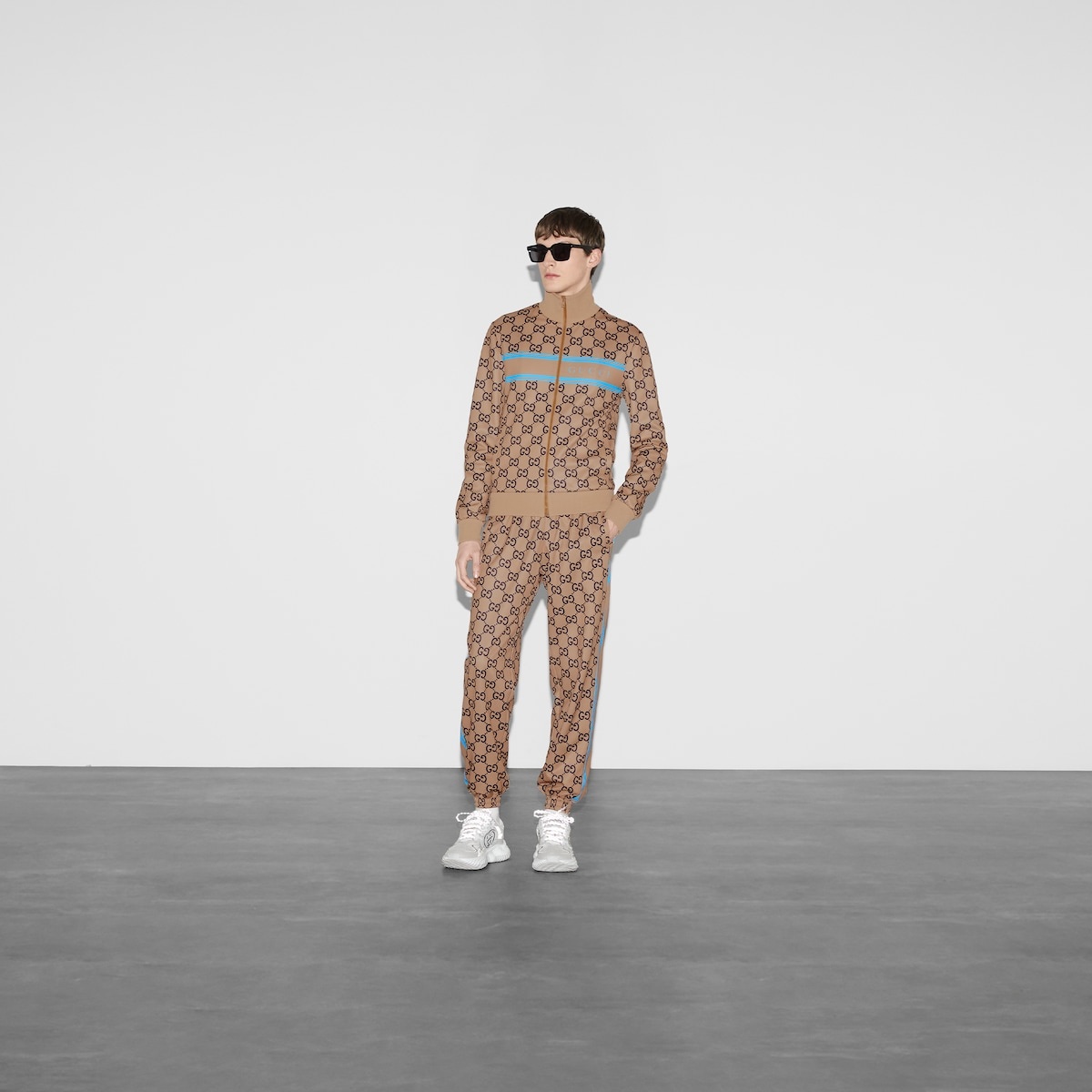 Technical jersey GG print zipped jacket - 2