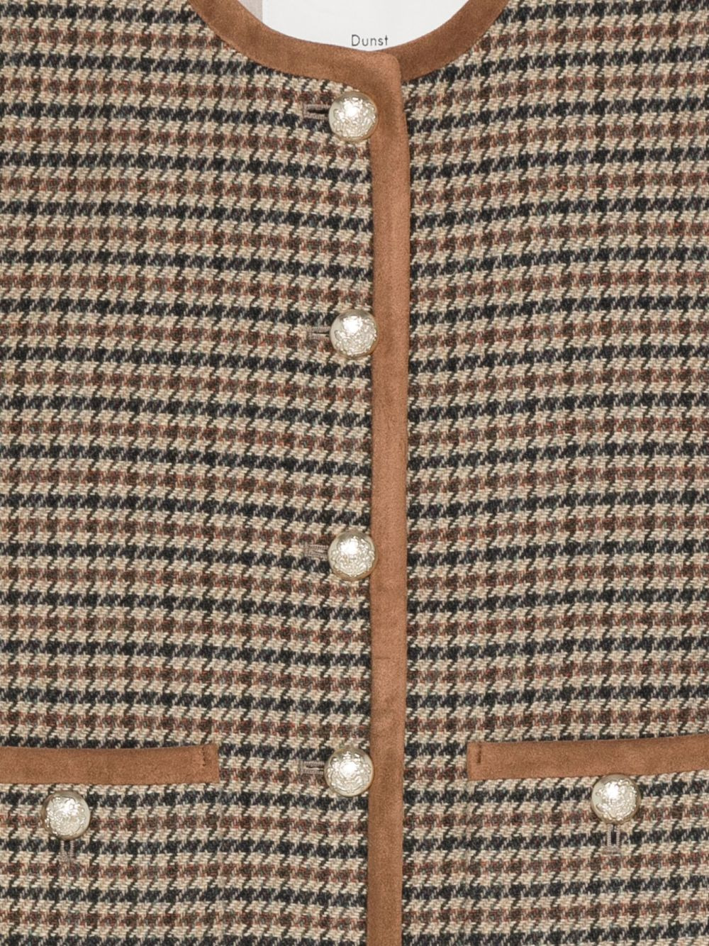 houndstooth pearl-button jacket - 3