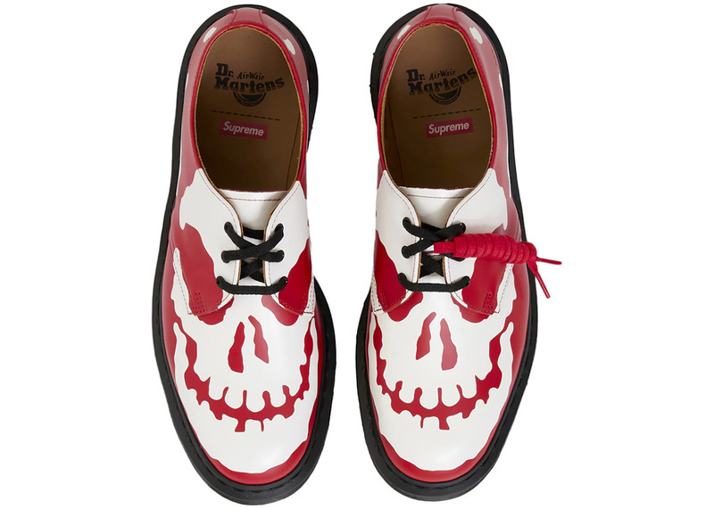 Dr. Martens Dr. Martens 1461 3-Eye Shoe Supreme Skull Red White outlook