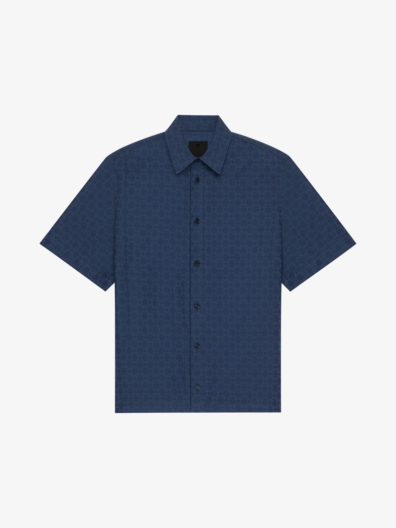 SHIRT IN SHINY MONOGRAM 72 DENIM - 1