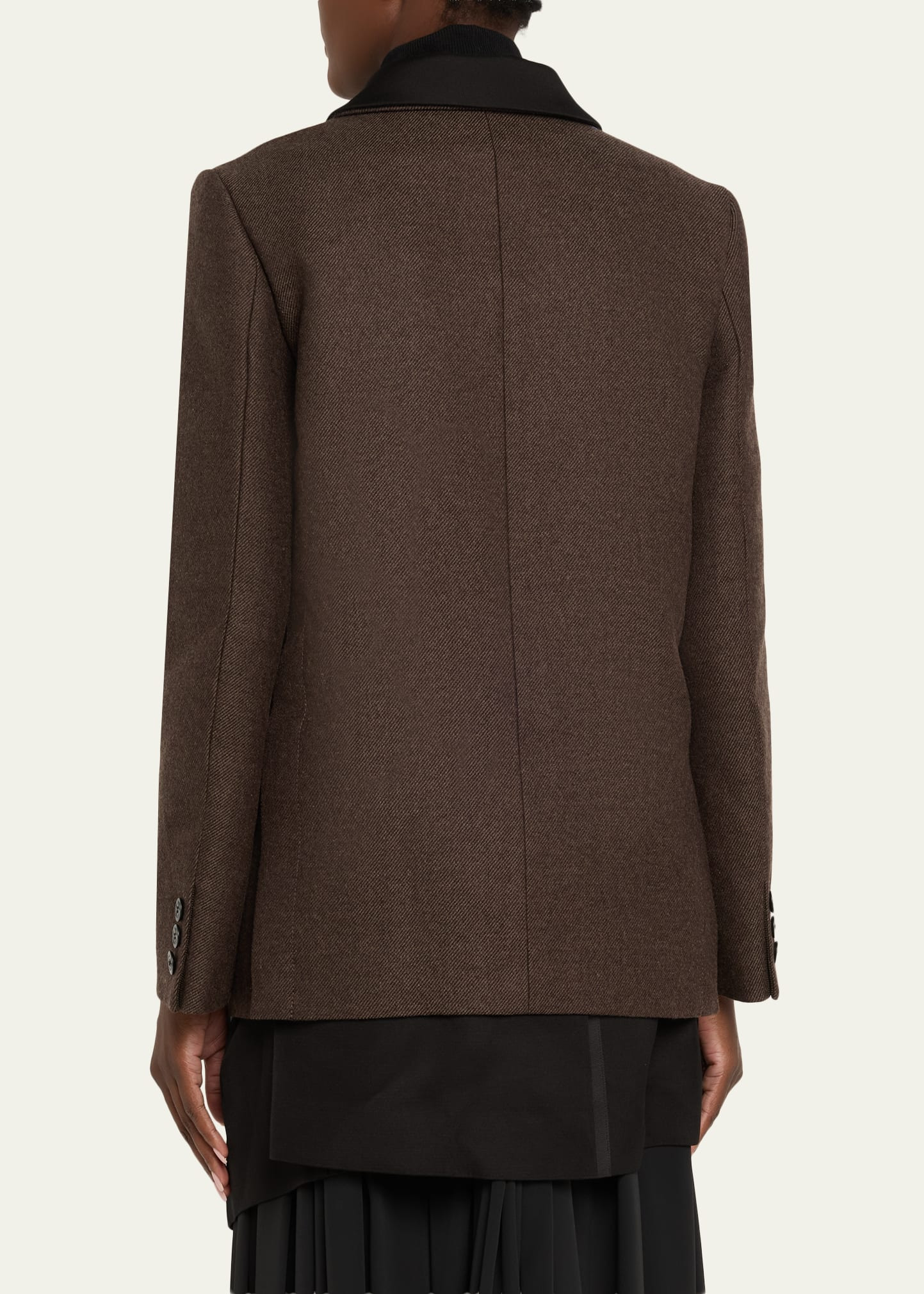 Double-Breasted Wool Hybrid Coat - 3