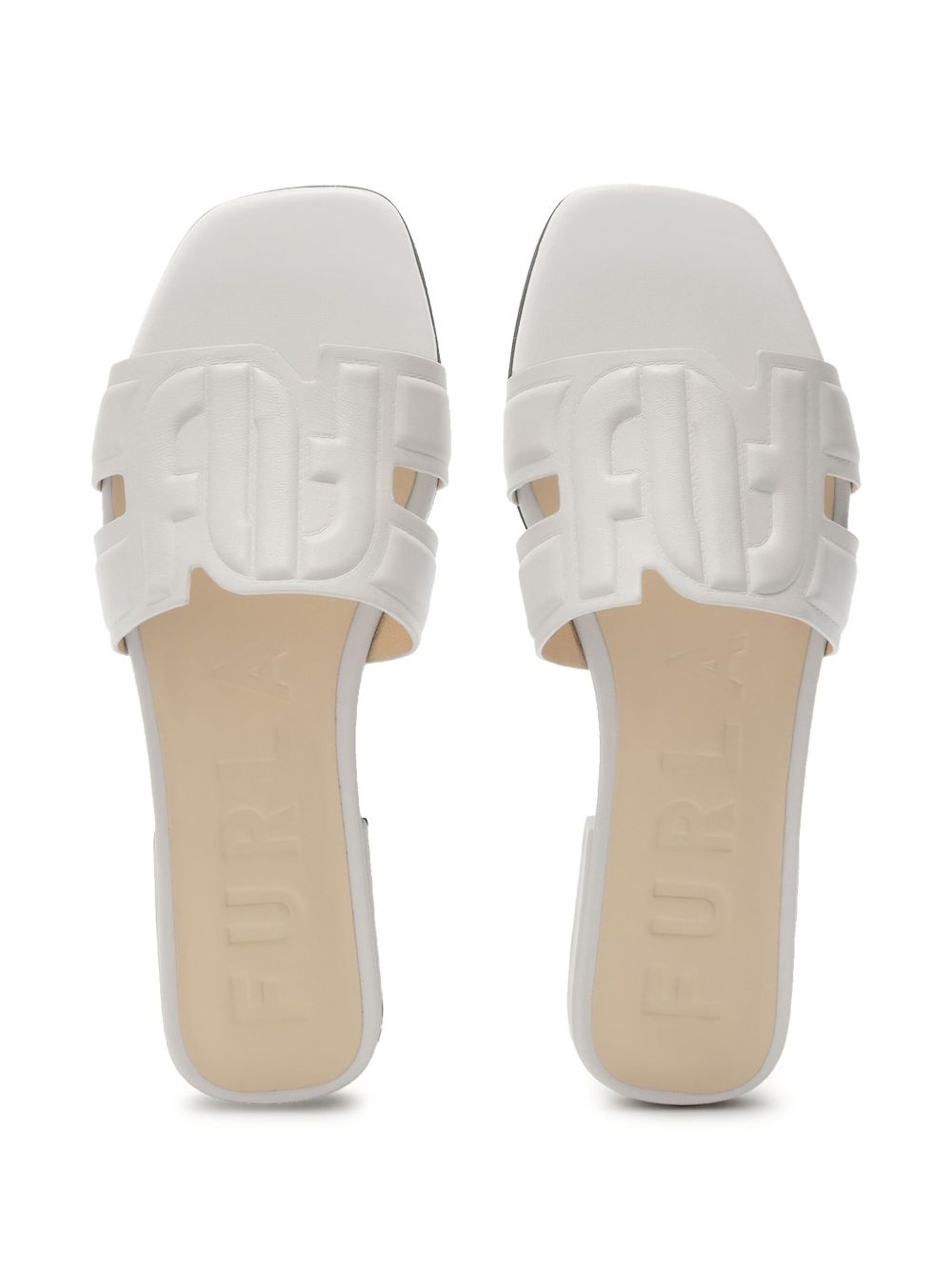 embossed logo sandals - 4