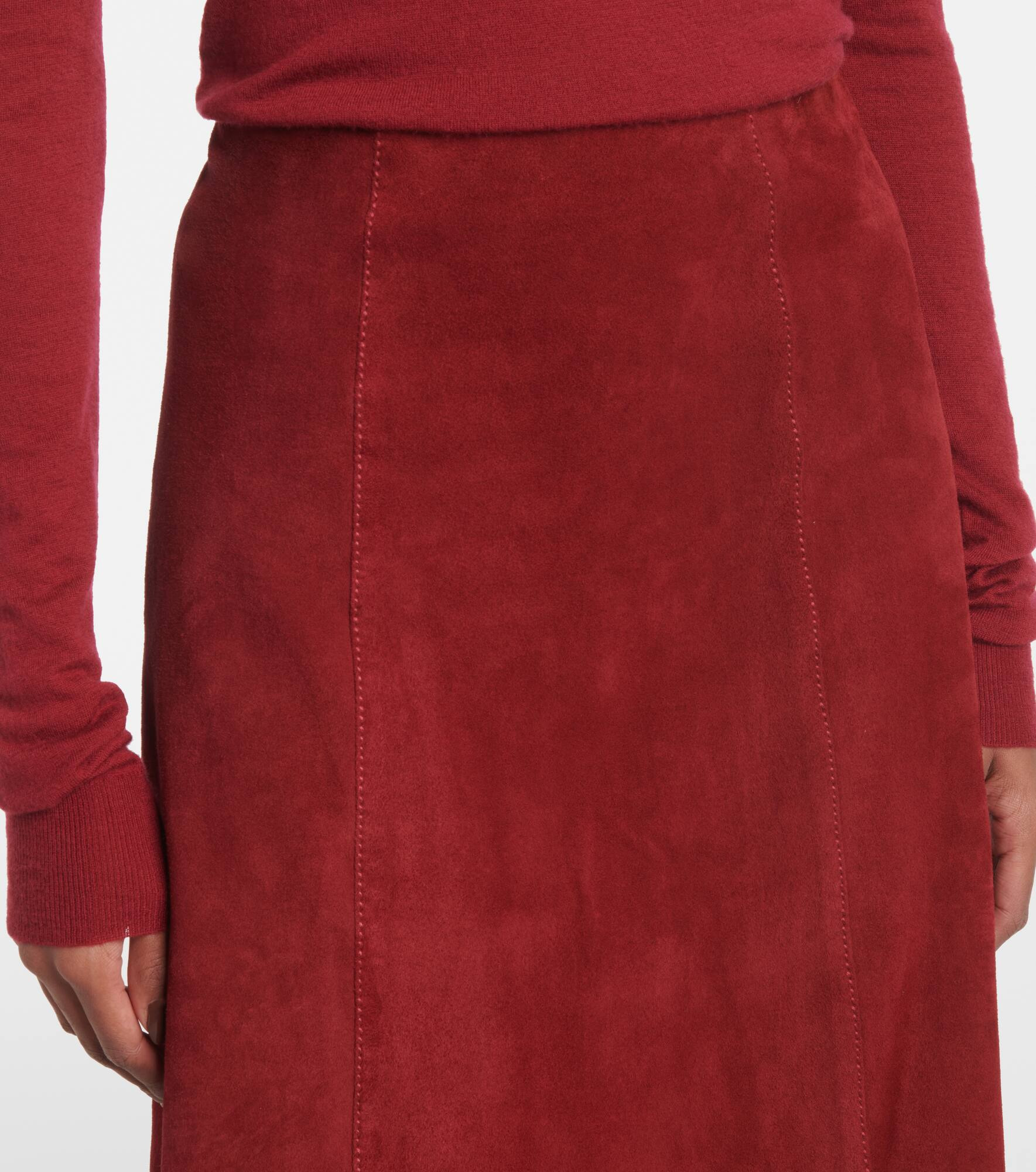 Suede midi skirt - 4