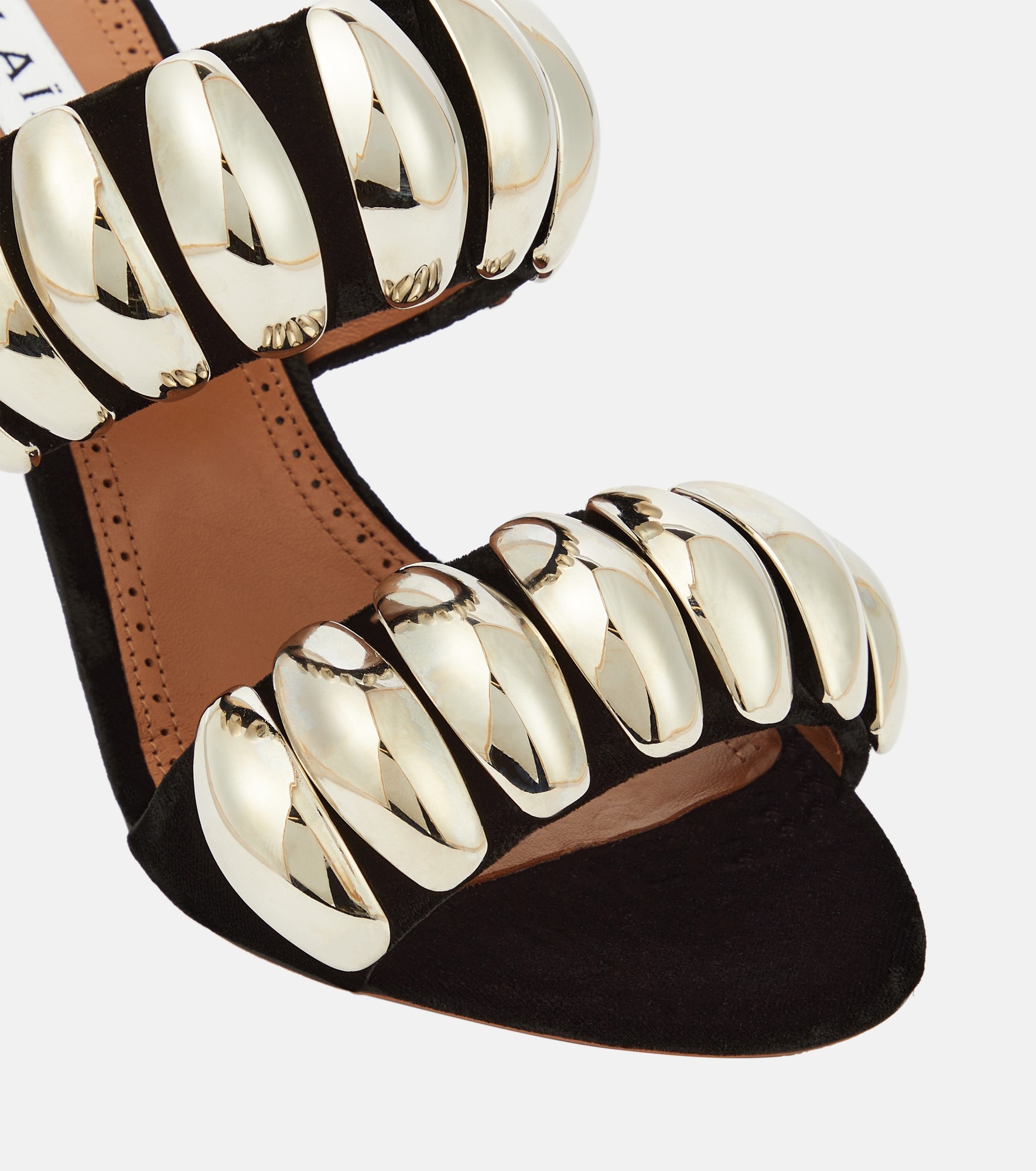 Tribale embellished suede mules - 6