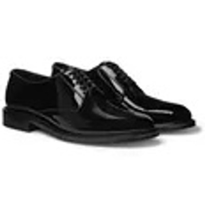 SAINT LAURENT Patent-Leather Derby Shoes outlook