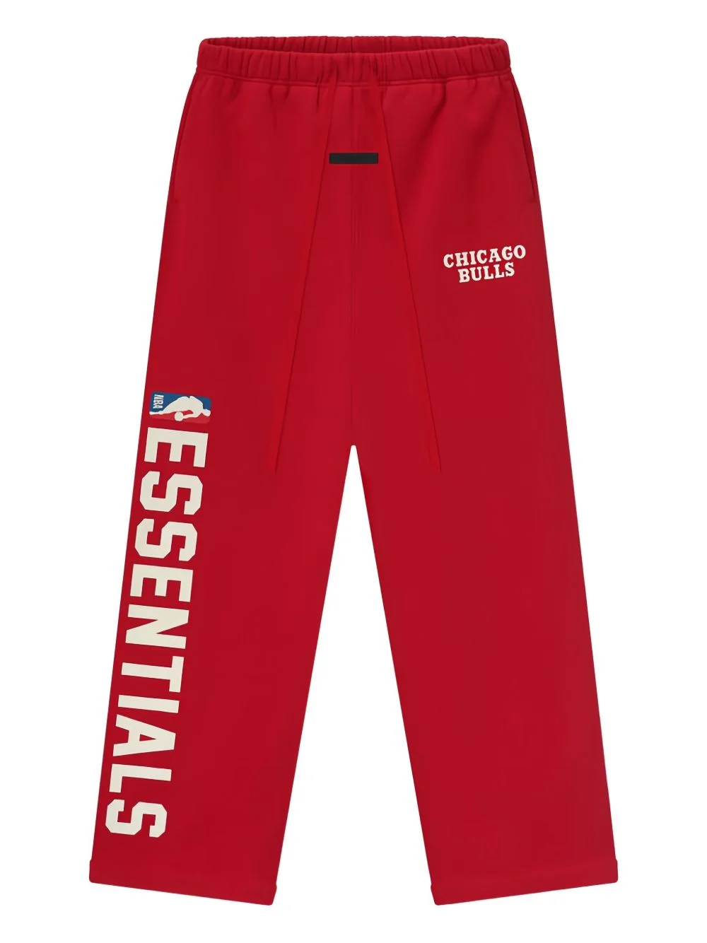 drawstring print trousers - 1