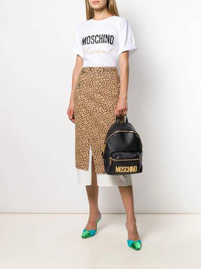 Moschino lettering logo backpack outlook