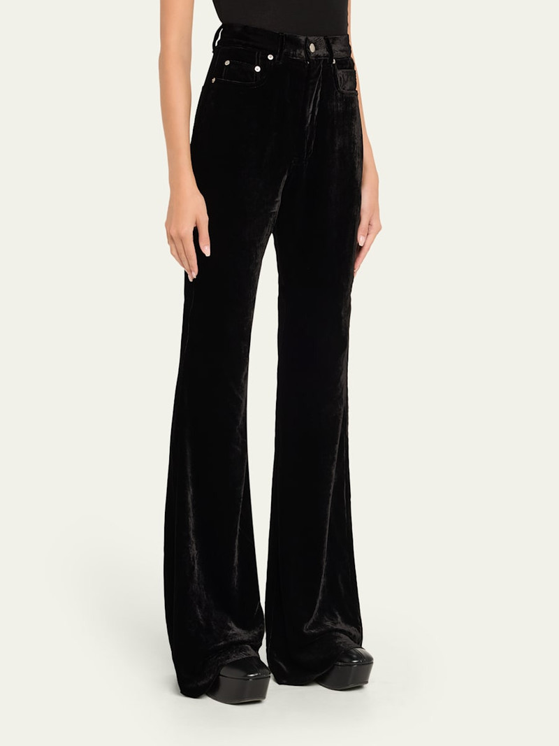 Rick Owens Bolan Velvet Bootcut Pants outlook