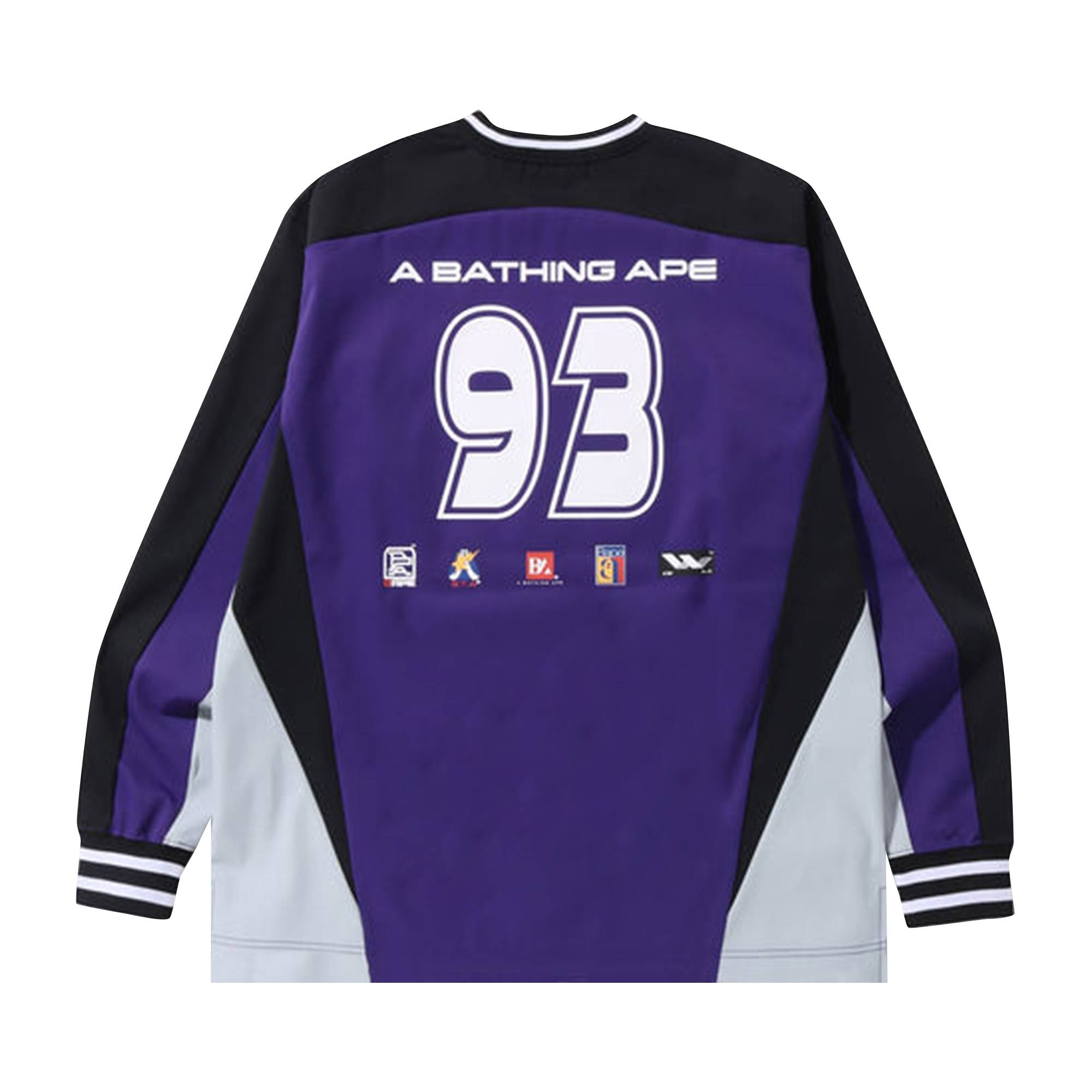 BAPE Team Logo Relaxed Fit Long-Sleeve 'Purple' - 2