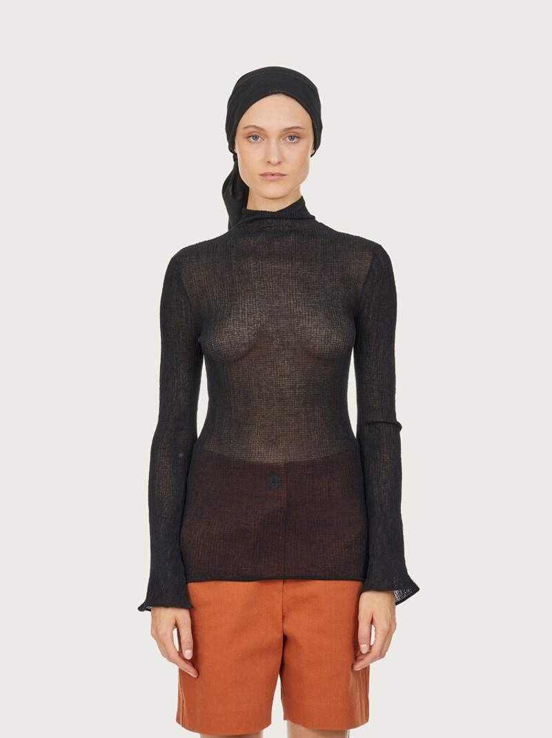 FERRAGAMO HIGH NECK KNITTED TOP outlook
