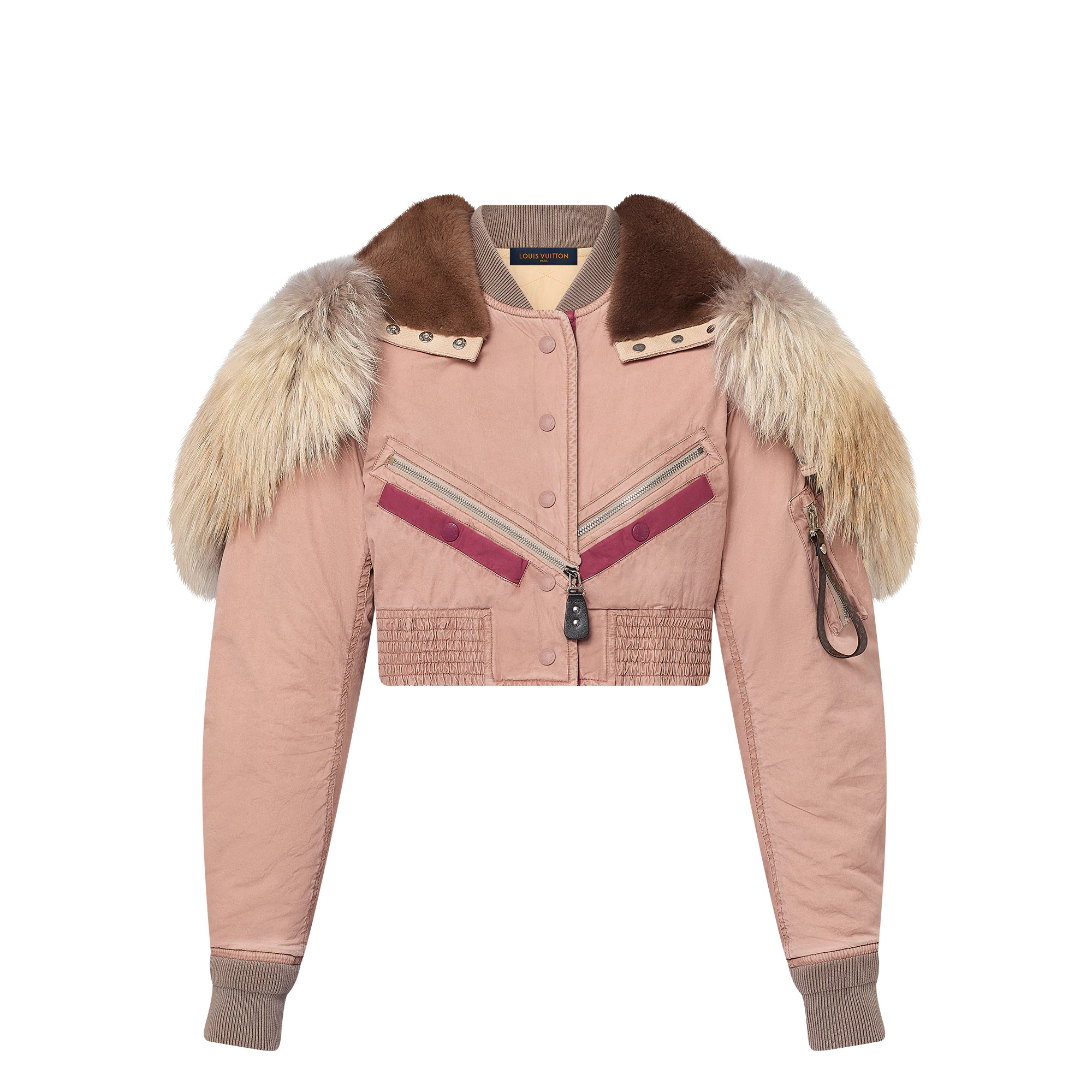 Hooded Cropped Utility Bomber Jacket - 1