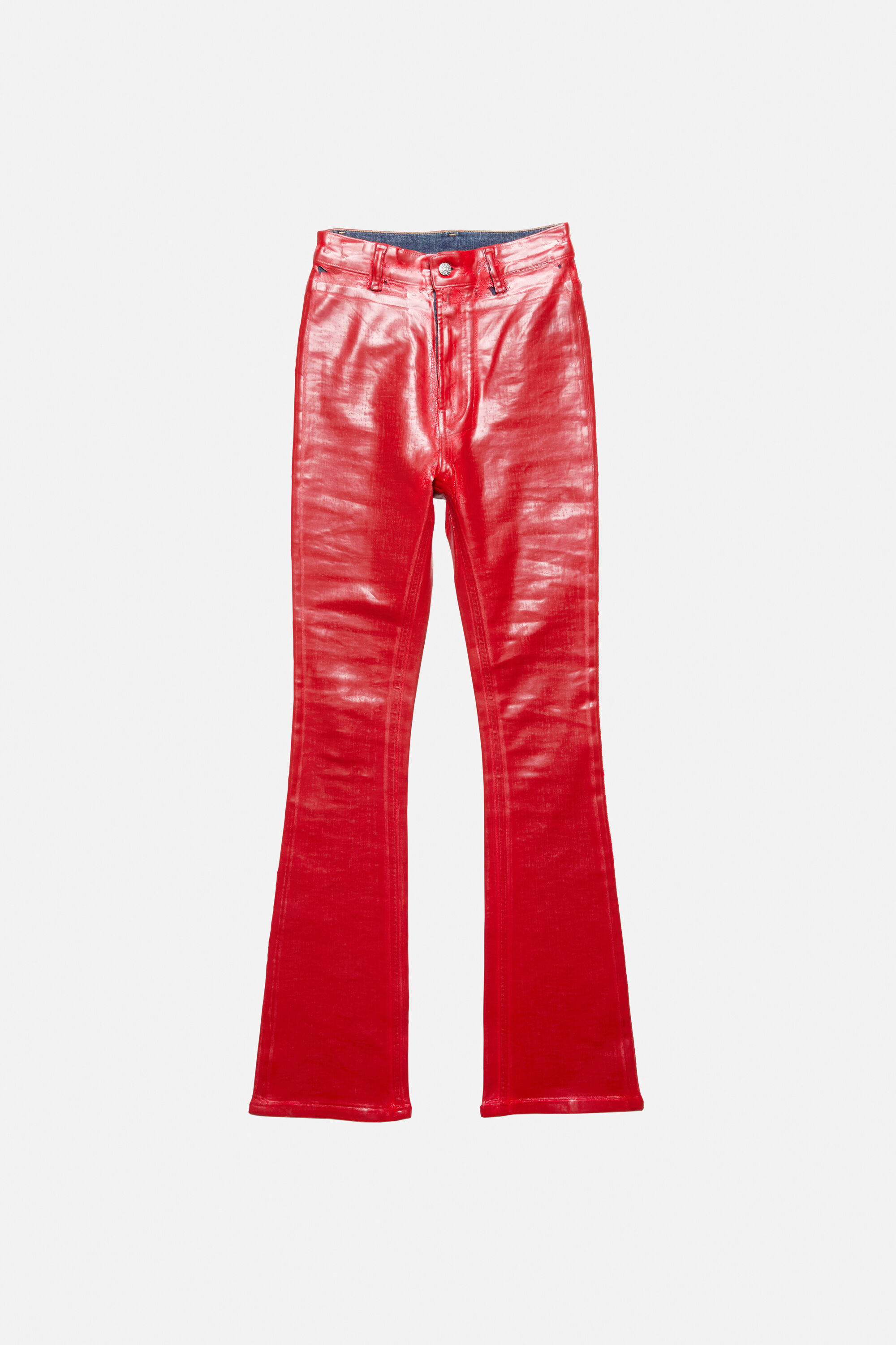 Fitted latex trousers - Red/red - 6