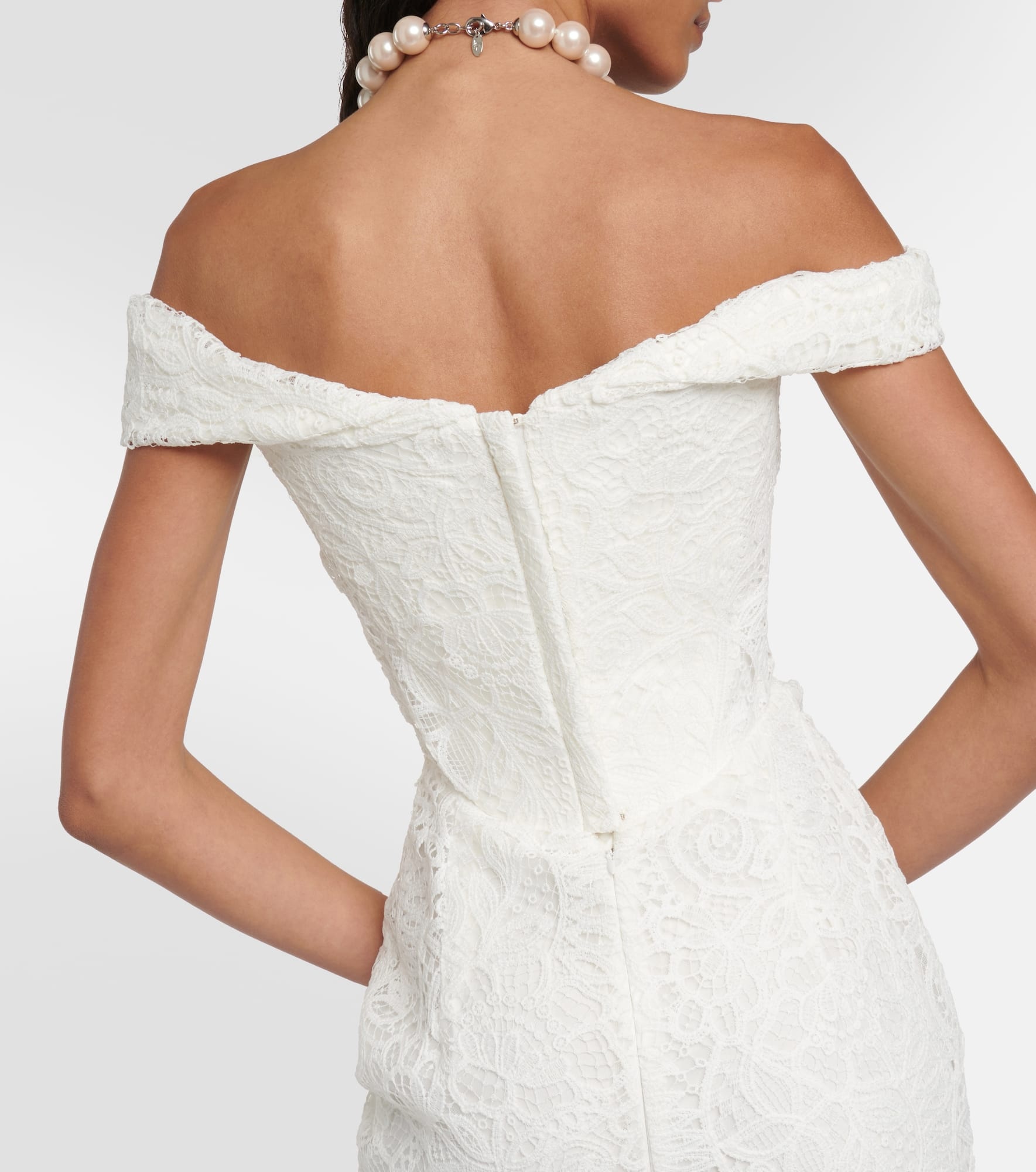 Bridal Nova Cora off-shoulder lace gown - 6