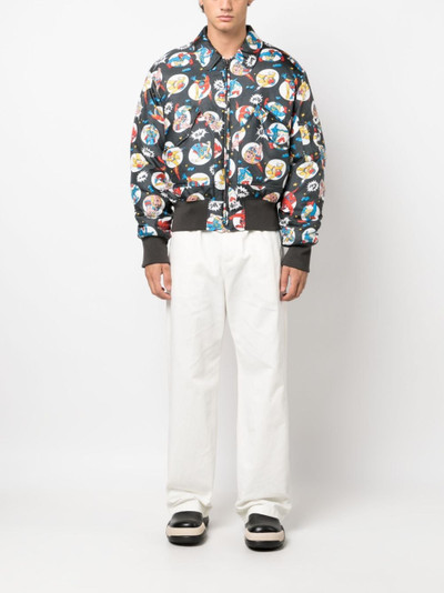 Moschino graphic-print bomber jacket outlook