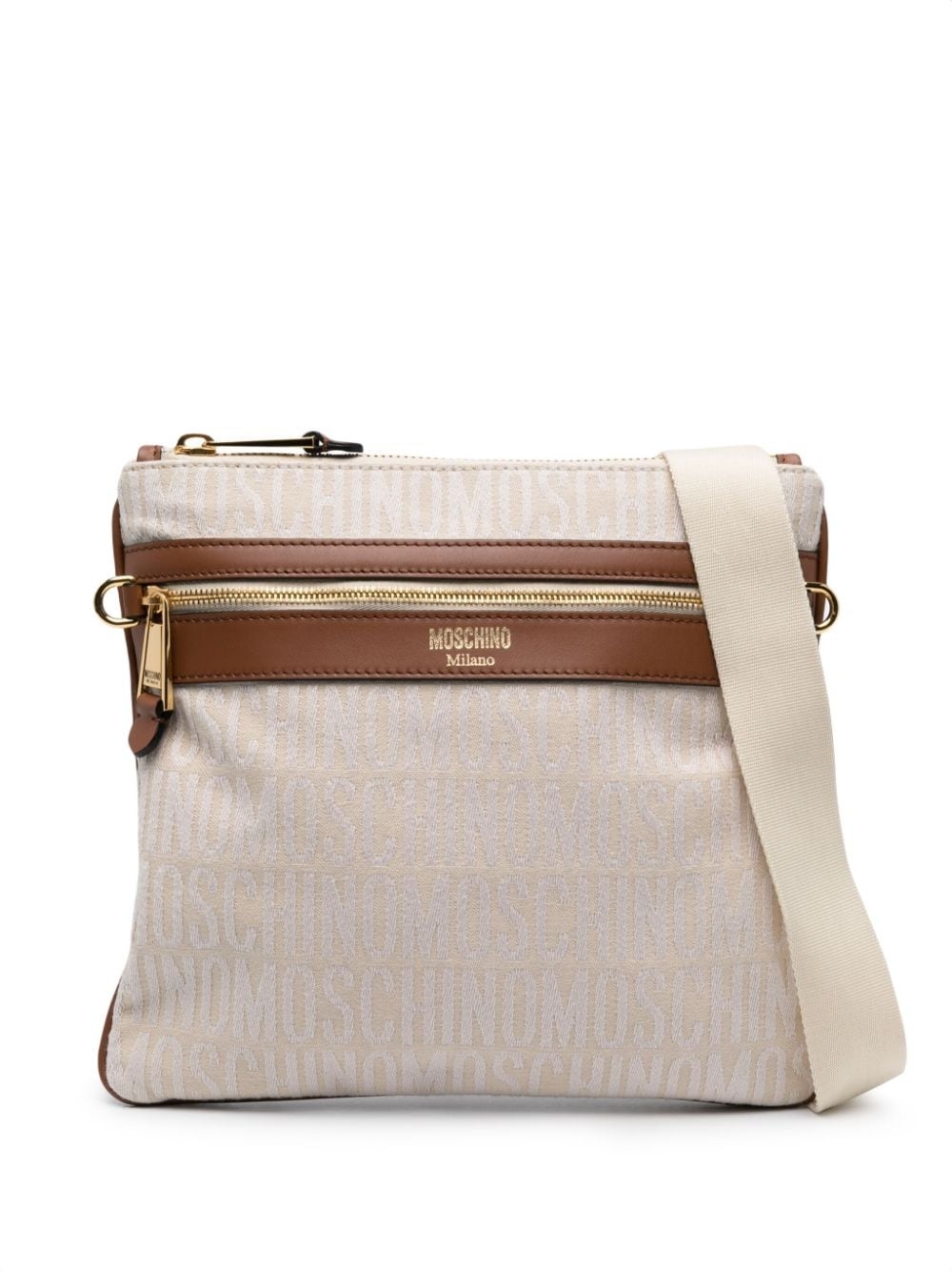 Moschino monogram-jacquard crossbody bag | REVERSIBLE Moschino monogram-jacquard crossbody bag | REVERSIBLE