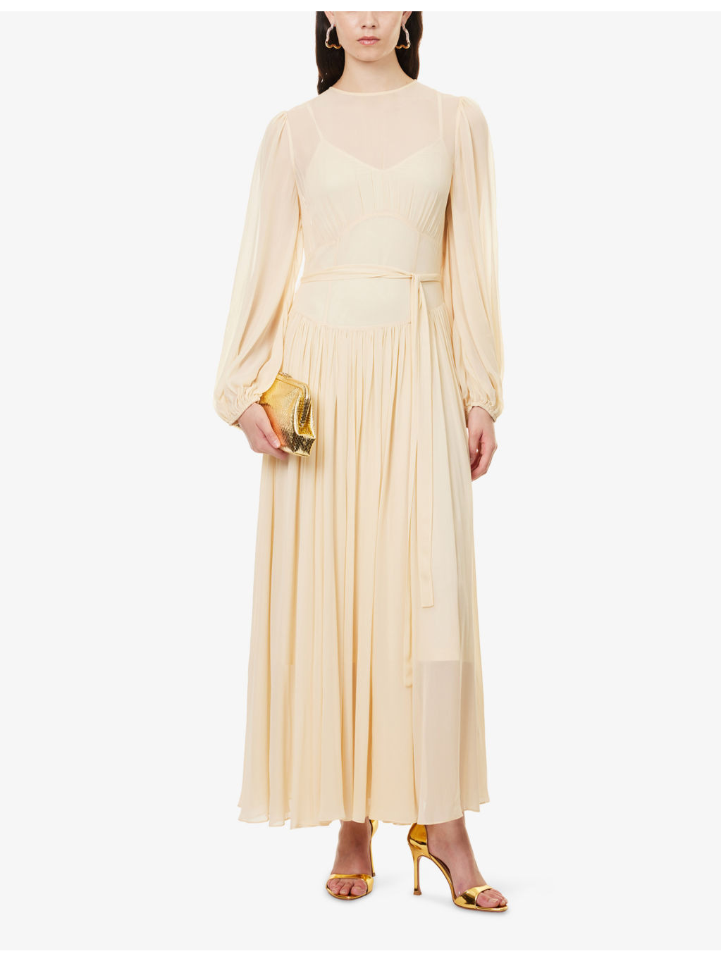 Hypnotic Belted Woven Maxi Dress - 2