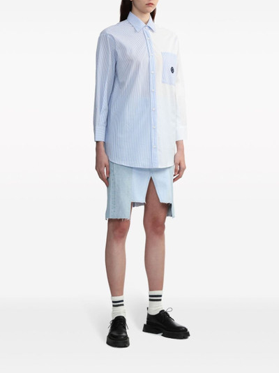 Joshua Sanders Smiley panelled cotton shirt outlook