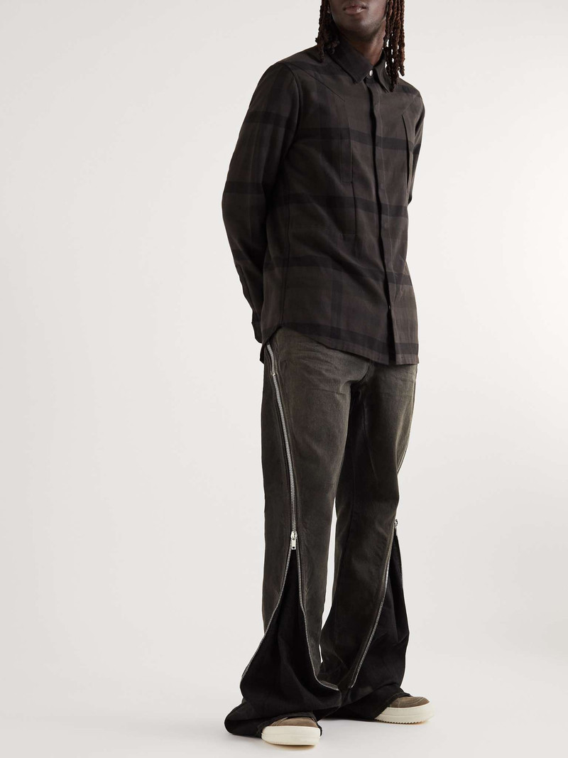 Rick Owens Bolan Zip-Detailed Flared Jeans outlook