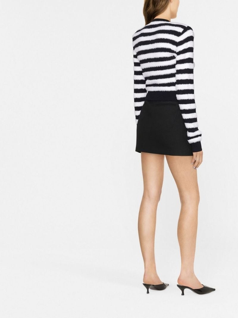 horizontal-stripe long-sleeve cardigan - 3