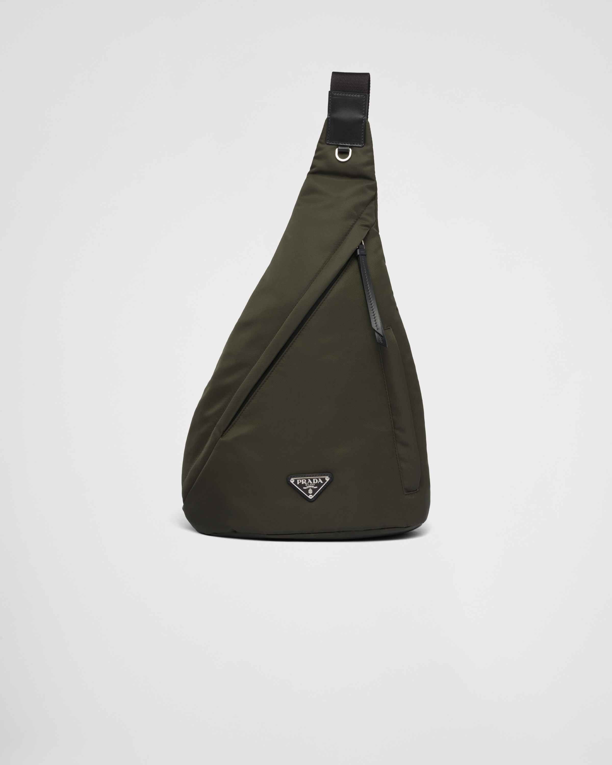 Re-Nylon and leather backpack - 1