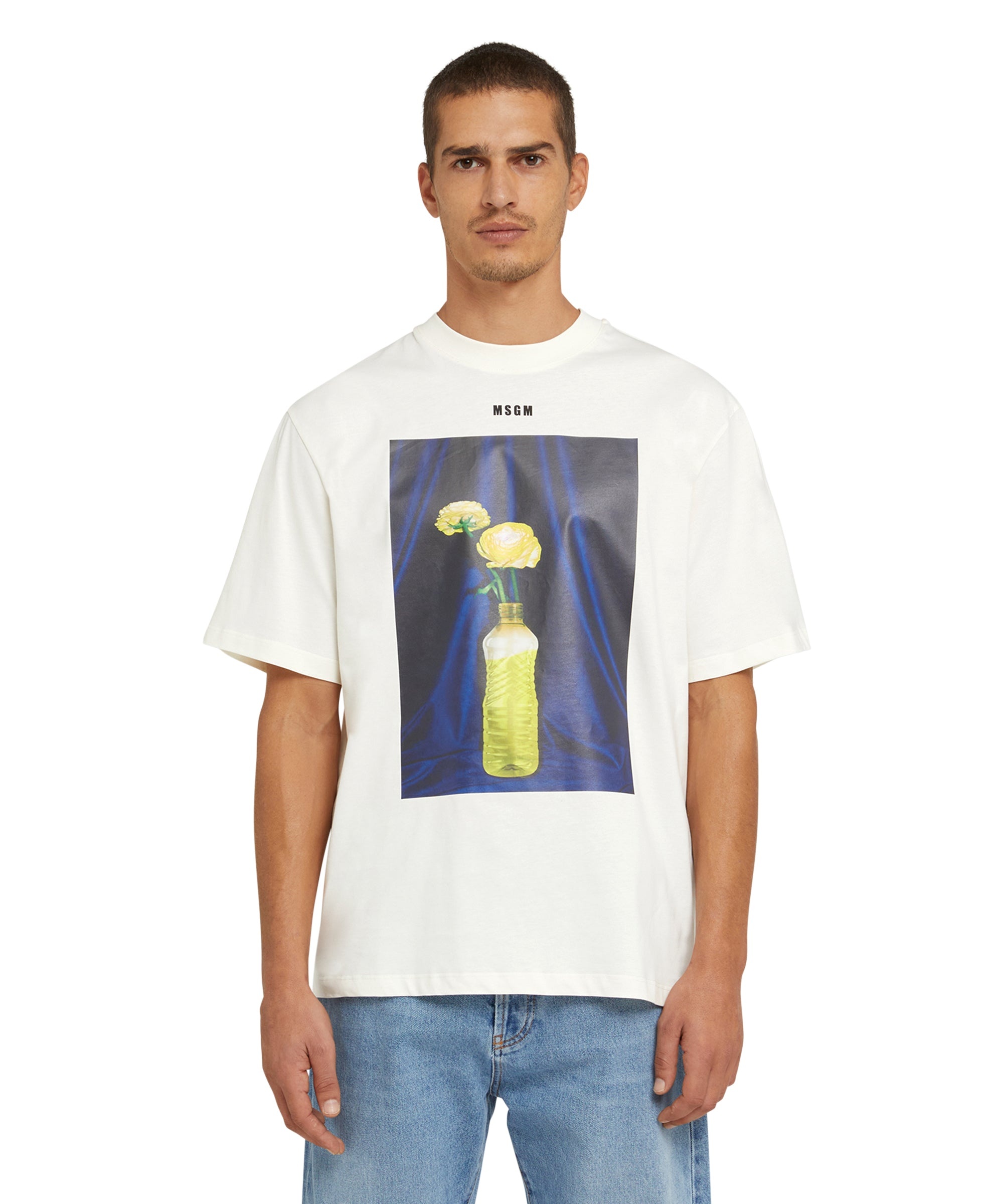 Organic cotton crewneck t-shirt from the MSGM Fantastic Green Capsule - 2