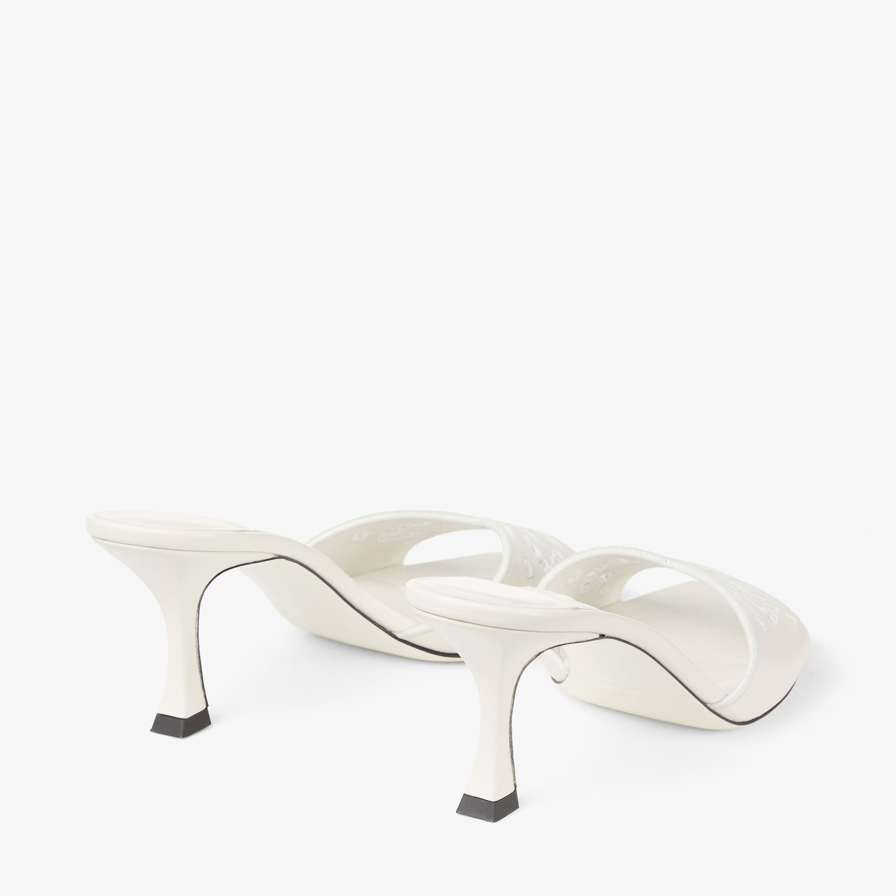 Skye 70
Latte Leather Sandals With Sangallo Embroidery - 5