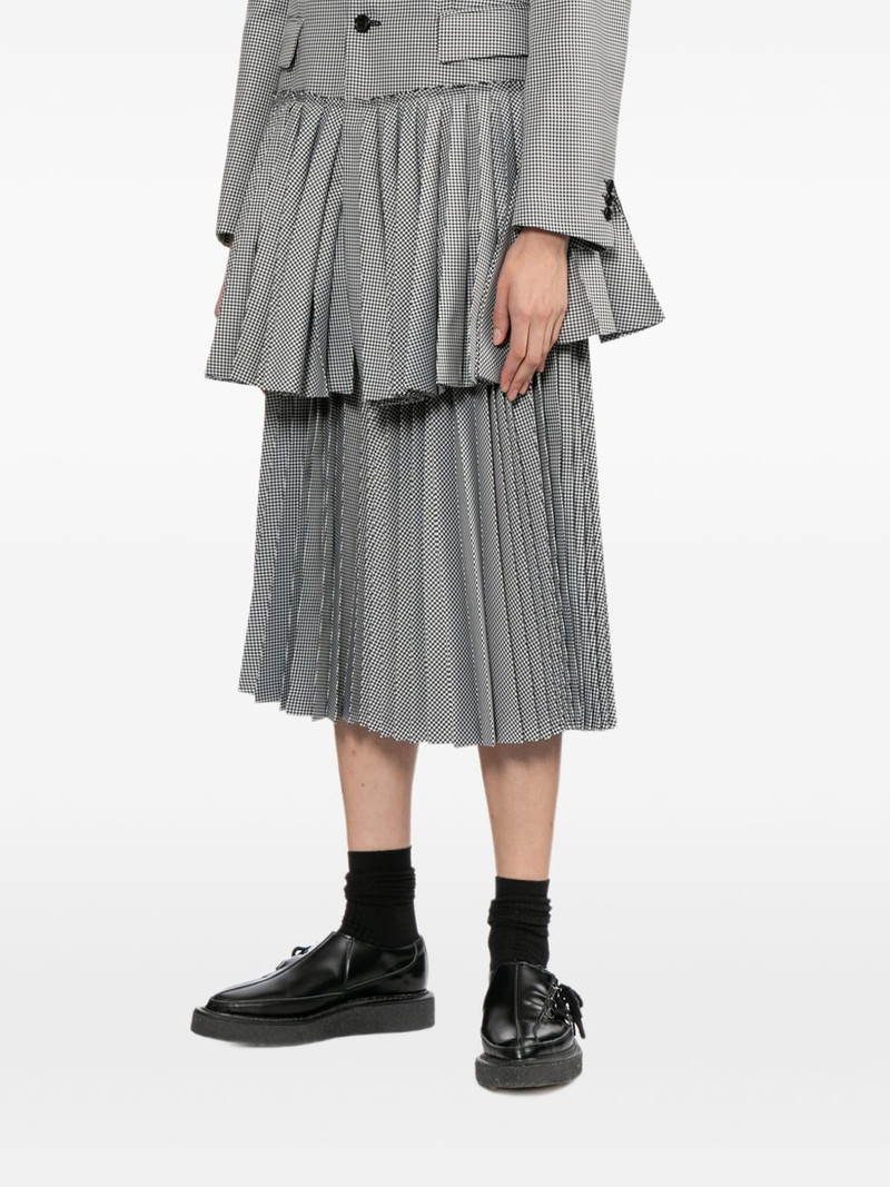 pleated houndstooth midi skirt 3