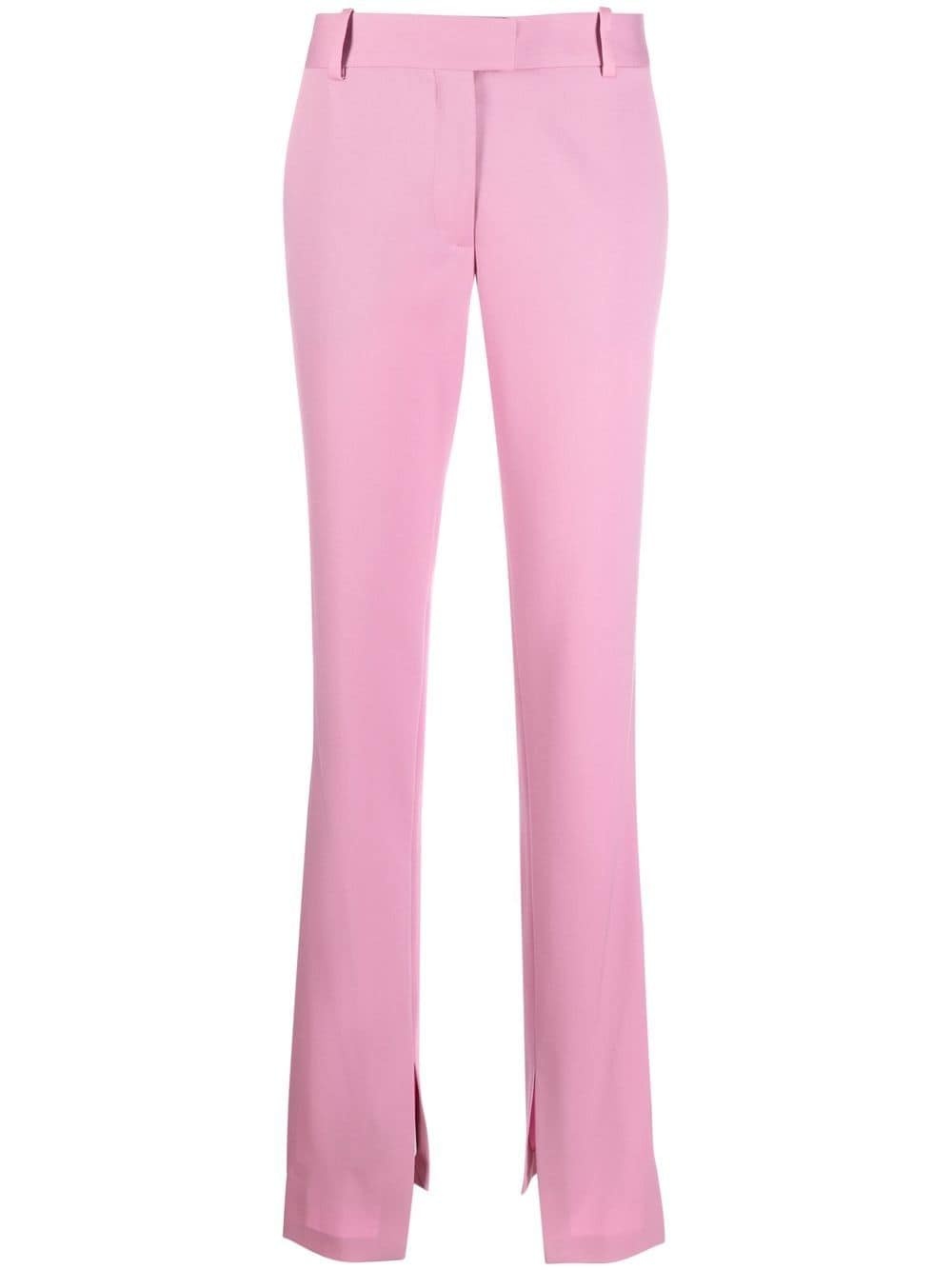 slit-detail tailored trousers - 1