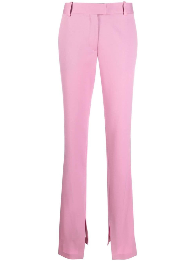 slit-detail tailored trousers 1
