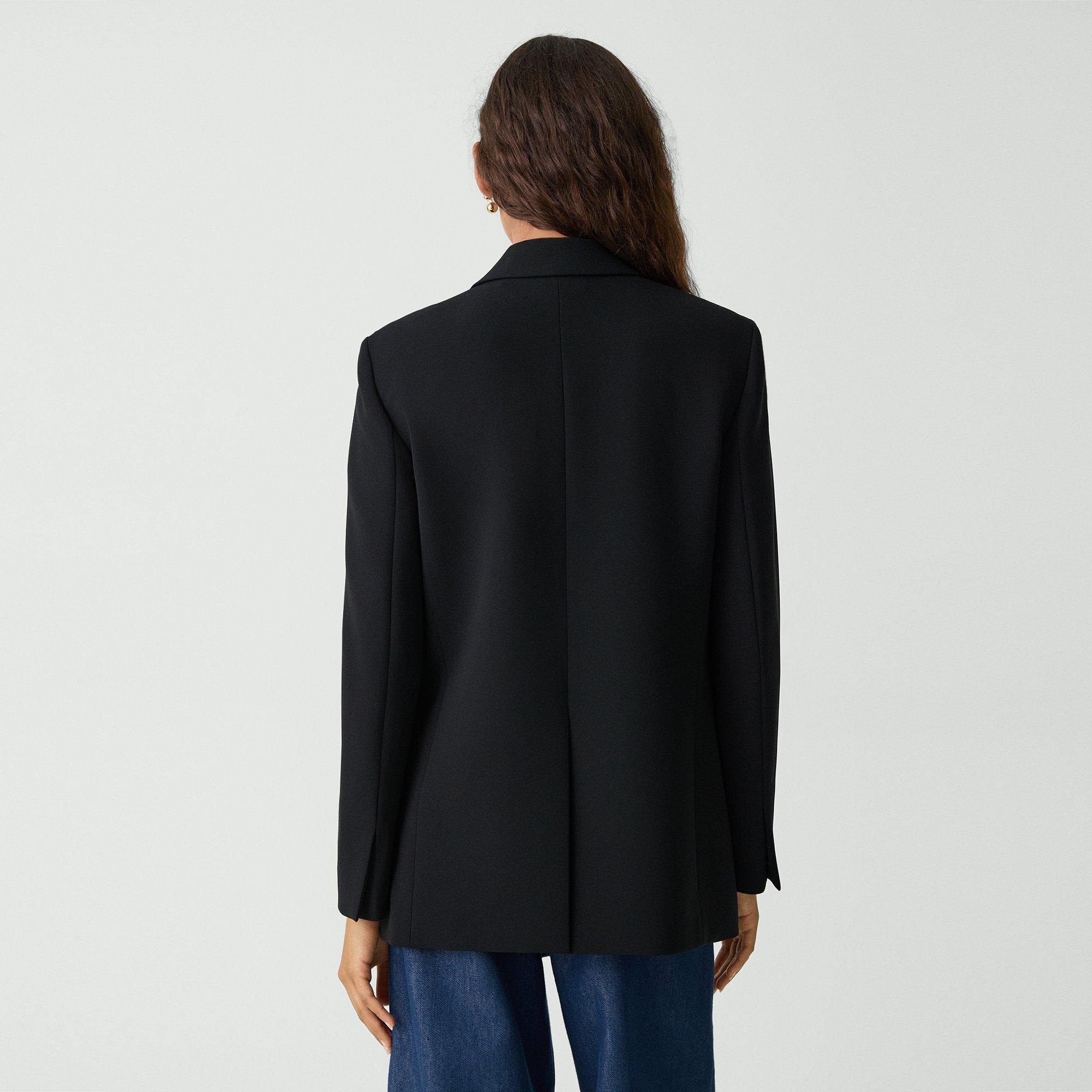 Relaxed Double-Breasted Blazer in Admiral Crepe - 4