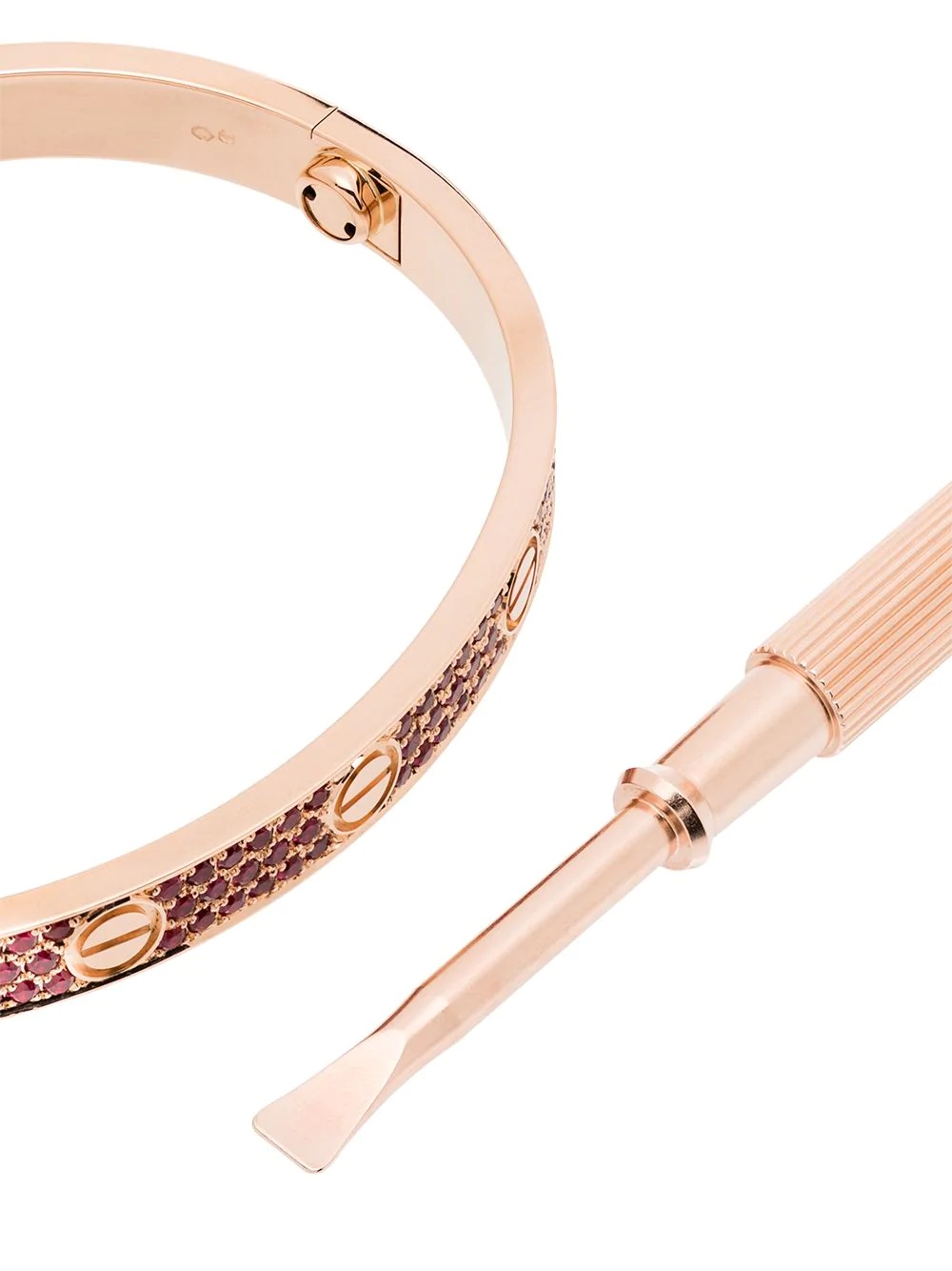 customised Cartier Love 18kt rose gold bracelet - 3