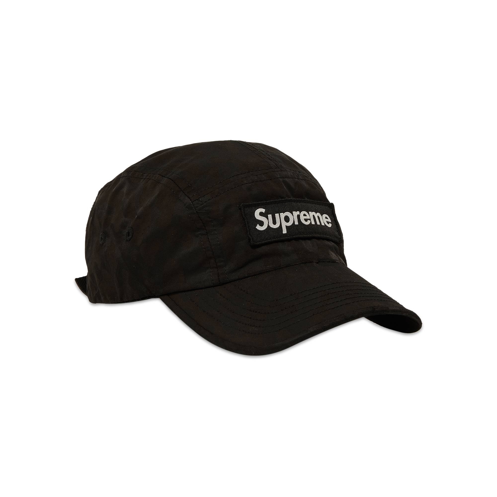 Supreme Overdyed Camo Nylon Camp Cap 'Black' - 2