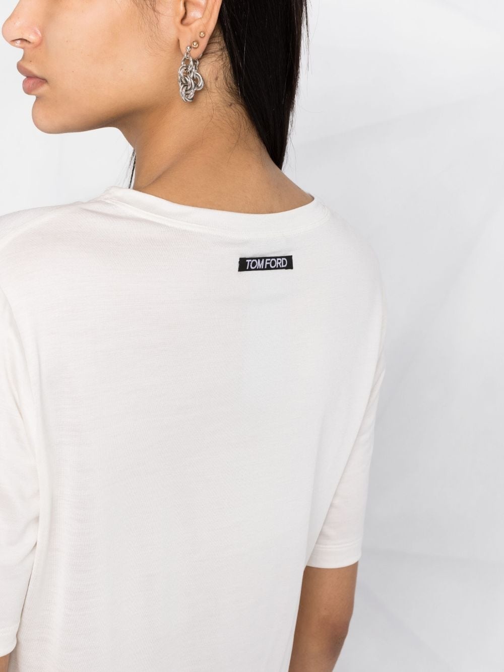 side slit T-shirt - 3