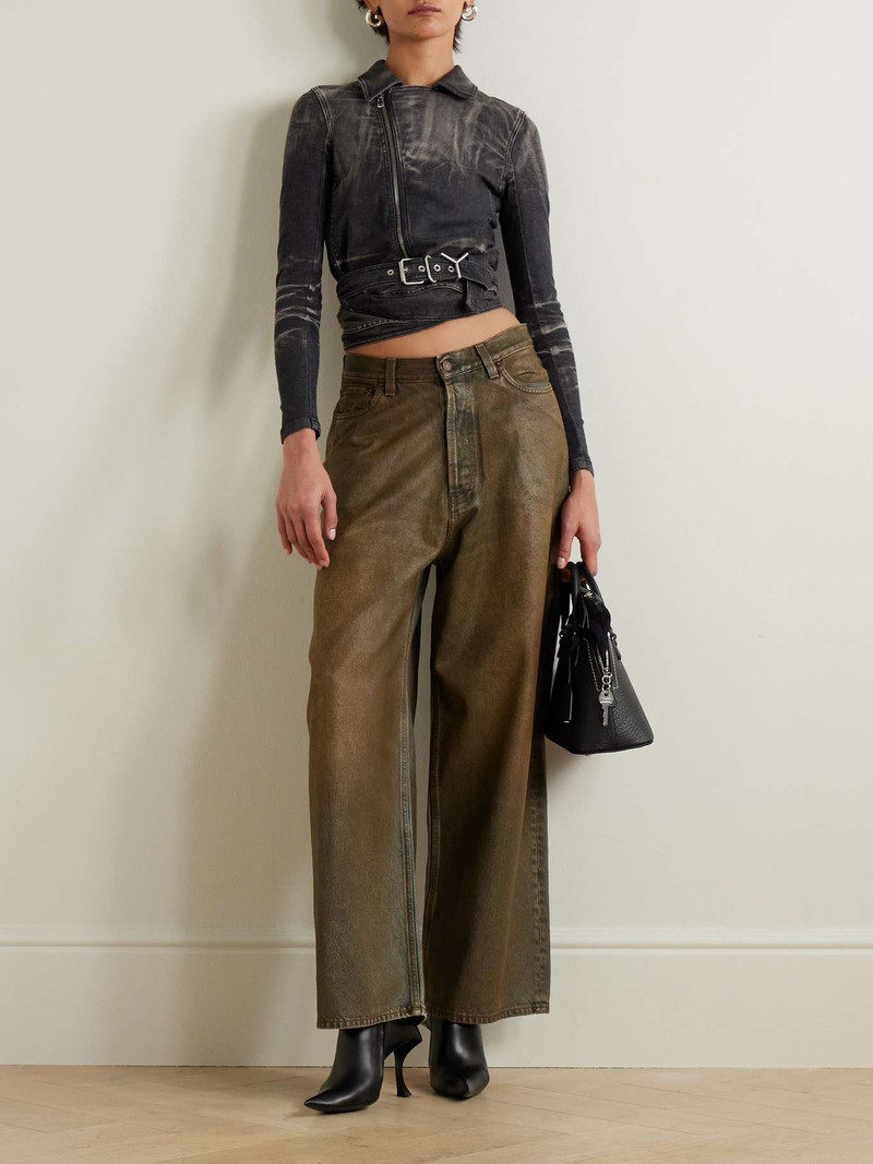 Y/Project Cutout bleached denim wrap jacket outlook